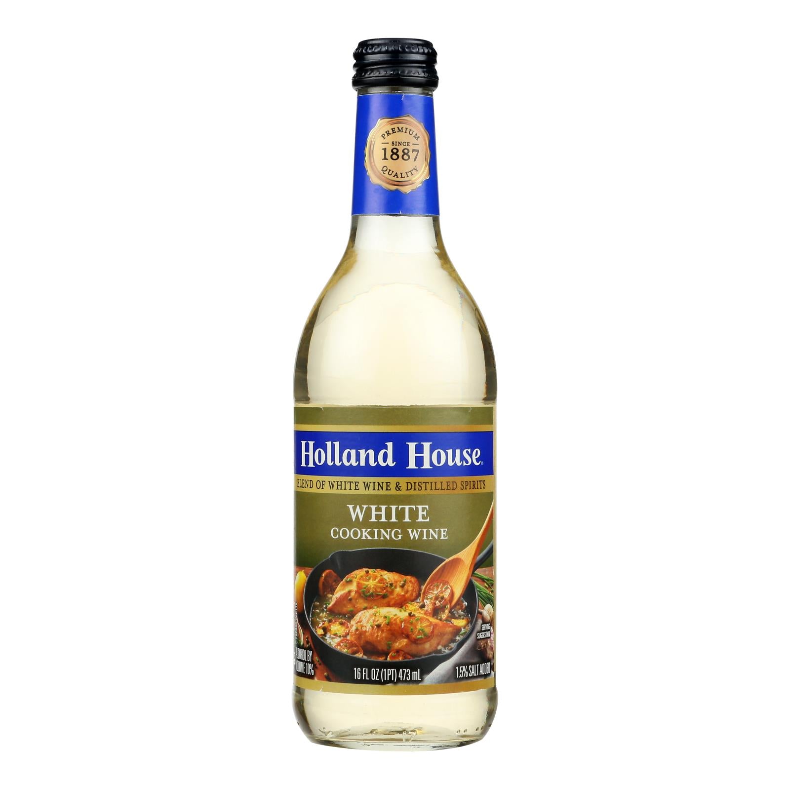 Holland House Holland House White Cooking Wine - White - Case Of 12 - 16 Fl Oz.