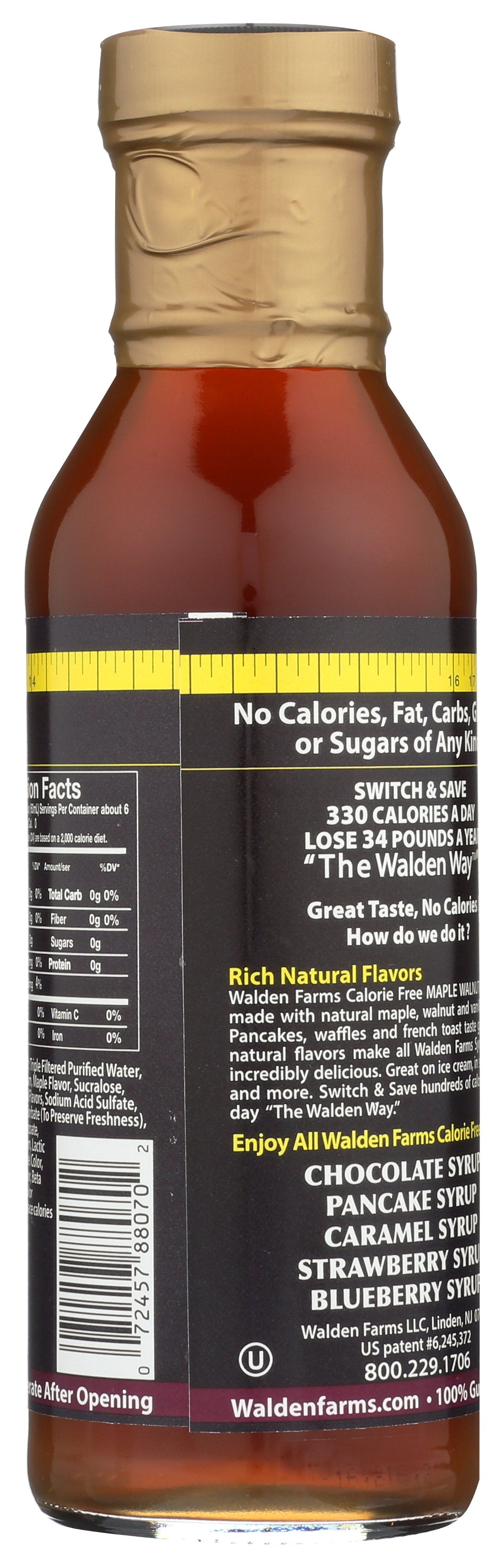 WALDEN FARMS SYRUP MAPLE WALNUT CF - Case of 6