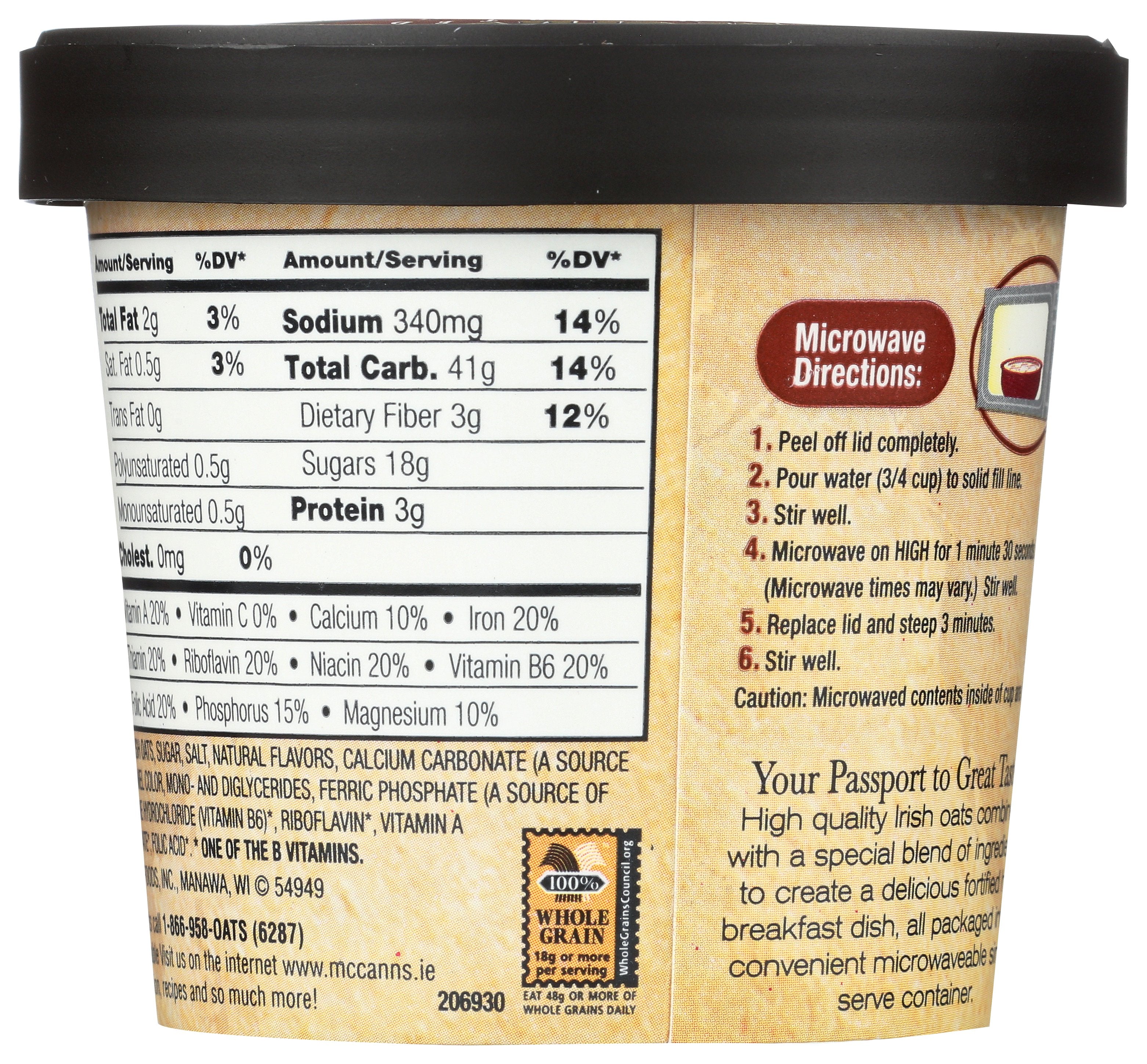 MCCANN OATMEAL INST CUP MPL SUGR - Case of 12