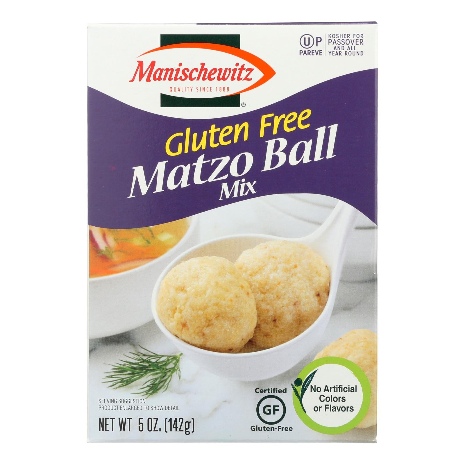 Manischewitz Gluten Free Matzo Ball Mix  - Case Of 12 - 5 Oz