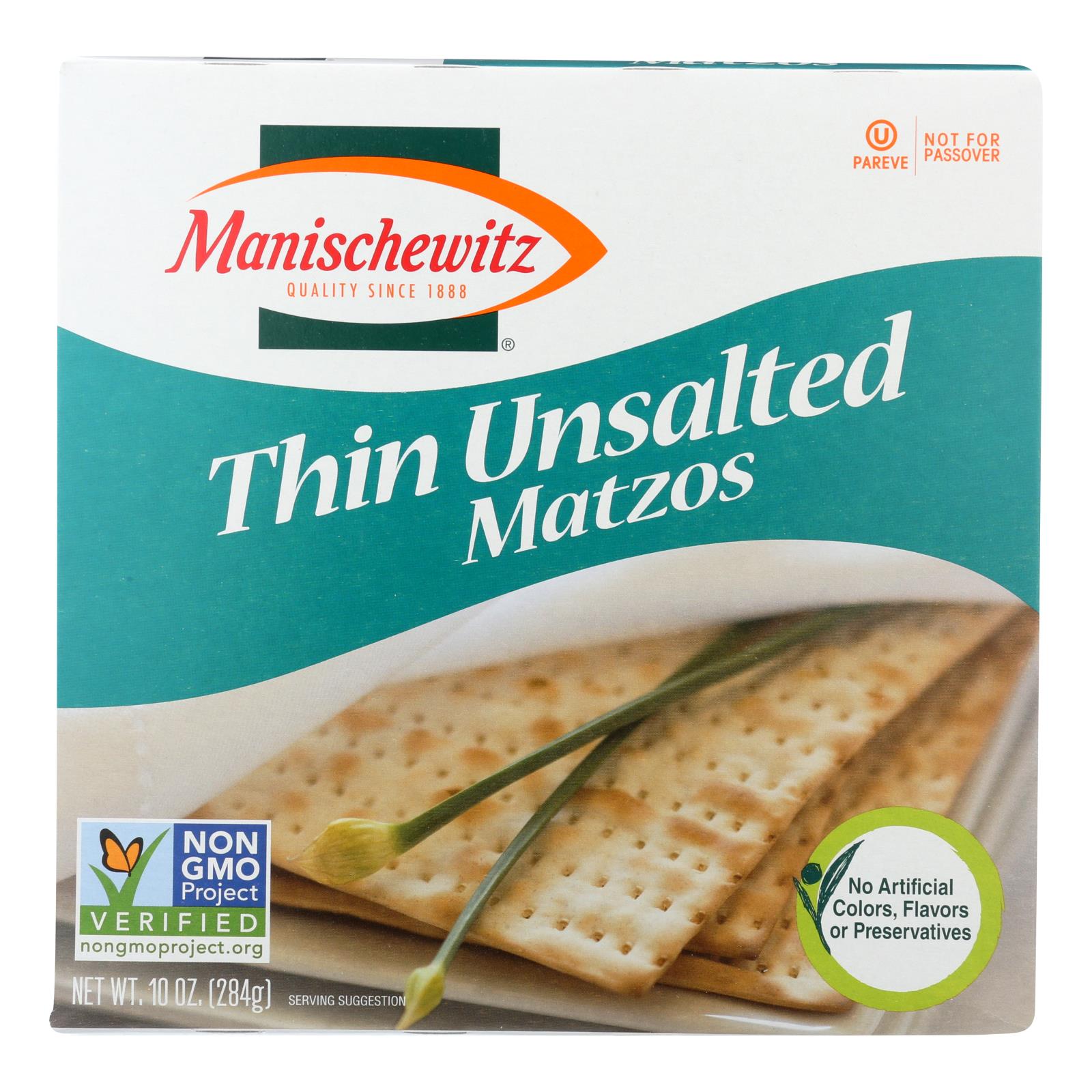 Manischewitz - Thin Tea Matzo - Case of 12 - 10 oz.