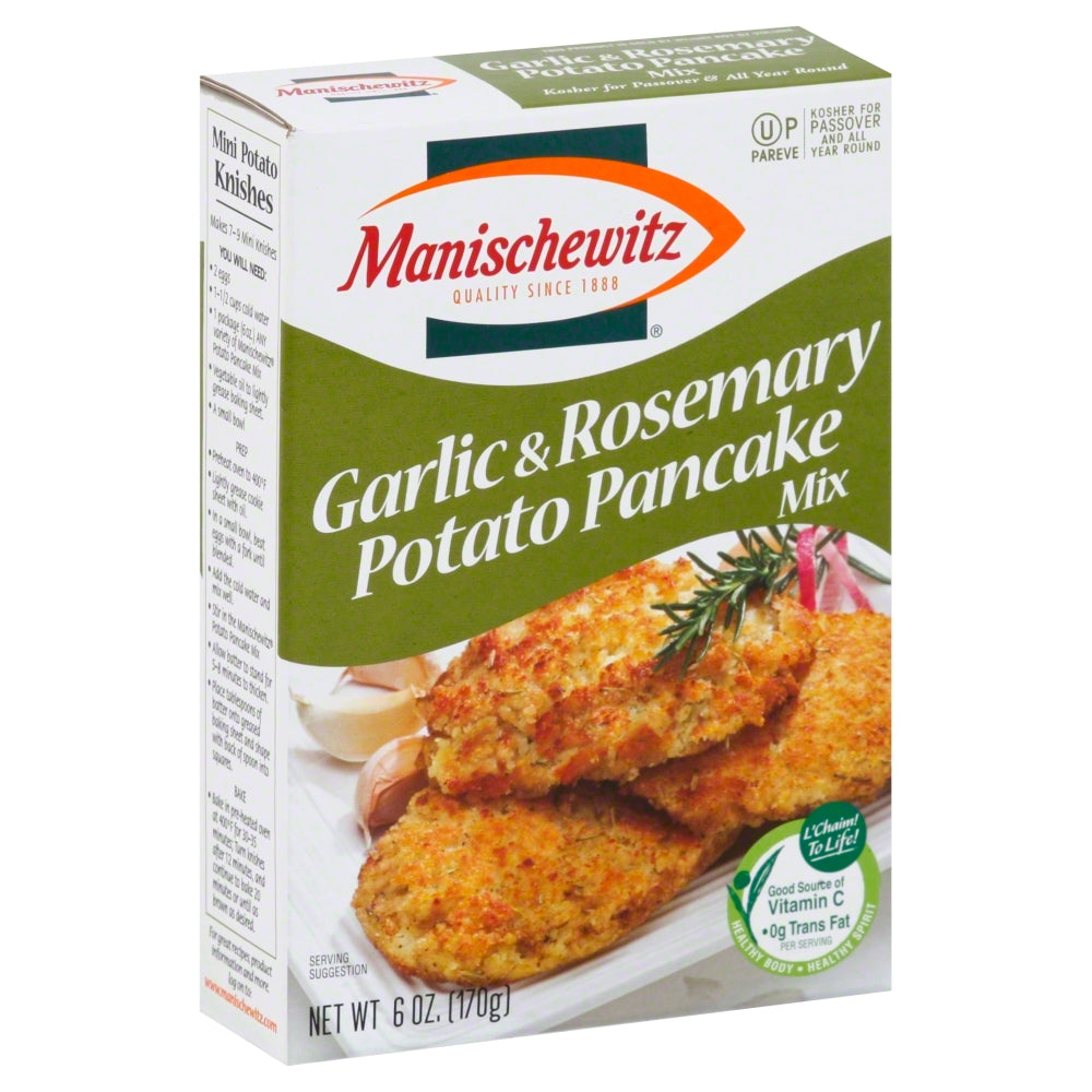 Manischewitz Potato Pancake Mix Garlic & Rosemary - Case of 12 - 6 oz