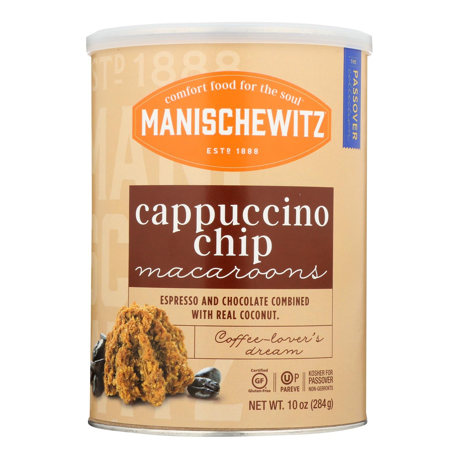 Manischewitz - Macaroon Cappuccino Chip Kosher for Passover - Case of 12-10 OZ