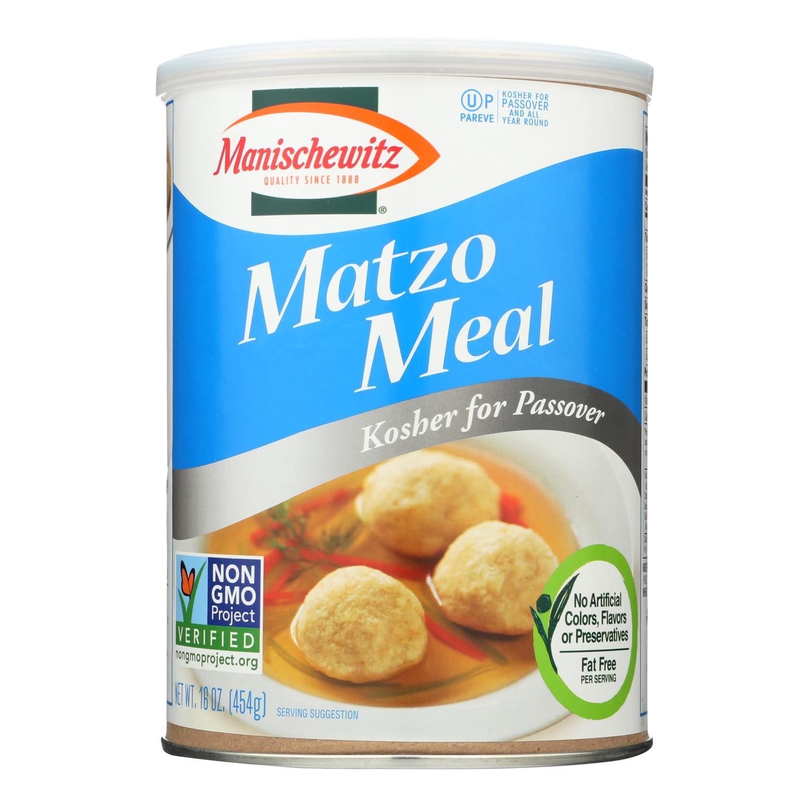 Manischewitz Matzo Meal  - Case of 12 - 1 LB
