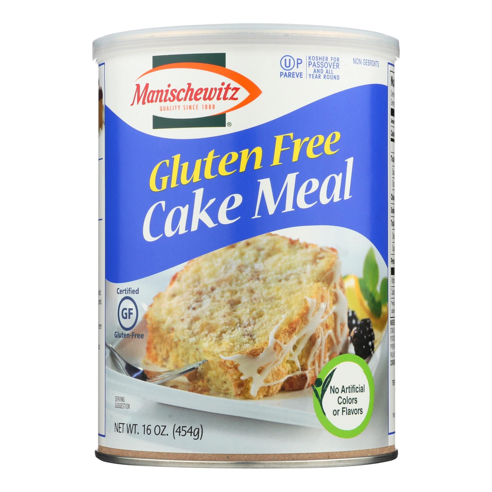 Manischewitz - Cake Meal Gluten Free - Case of 12-16 OZ