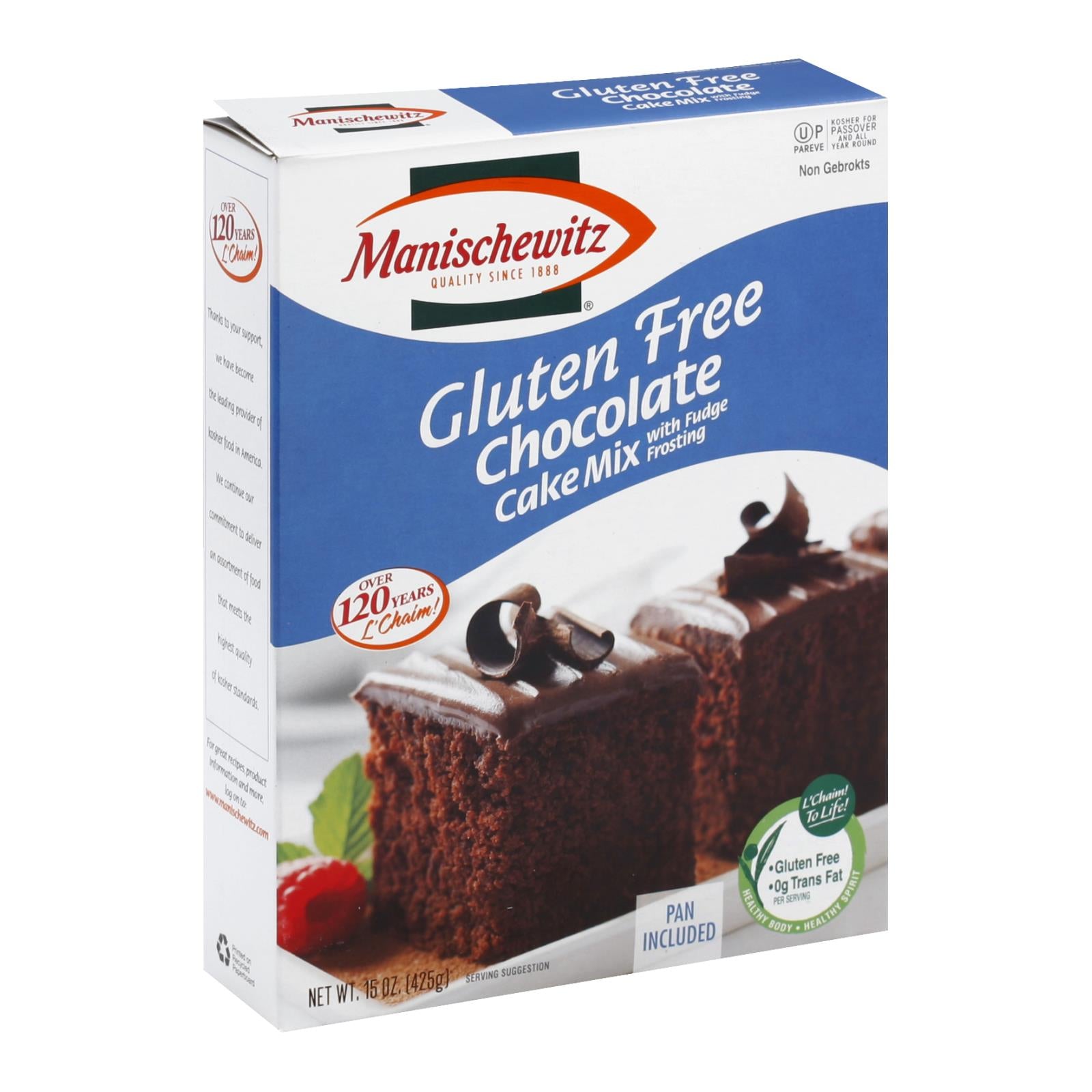 Manischewitz - Mix Cake Chocolate Gluten Free - Case of 12-15 OZ