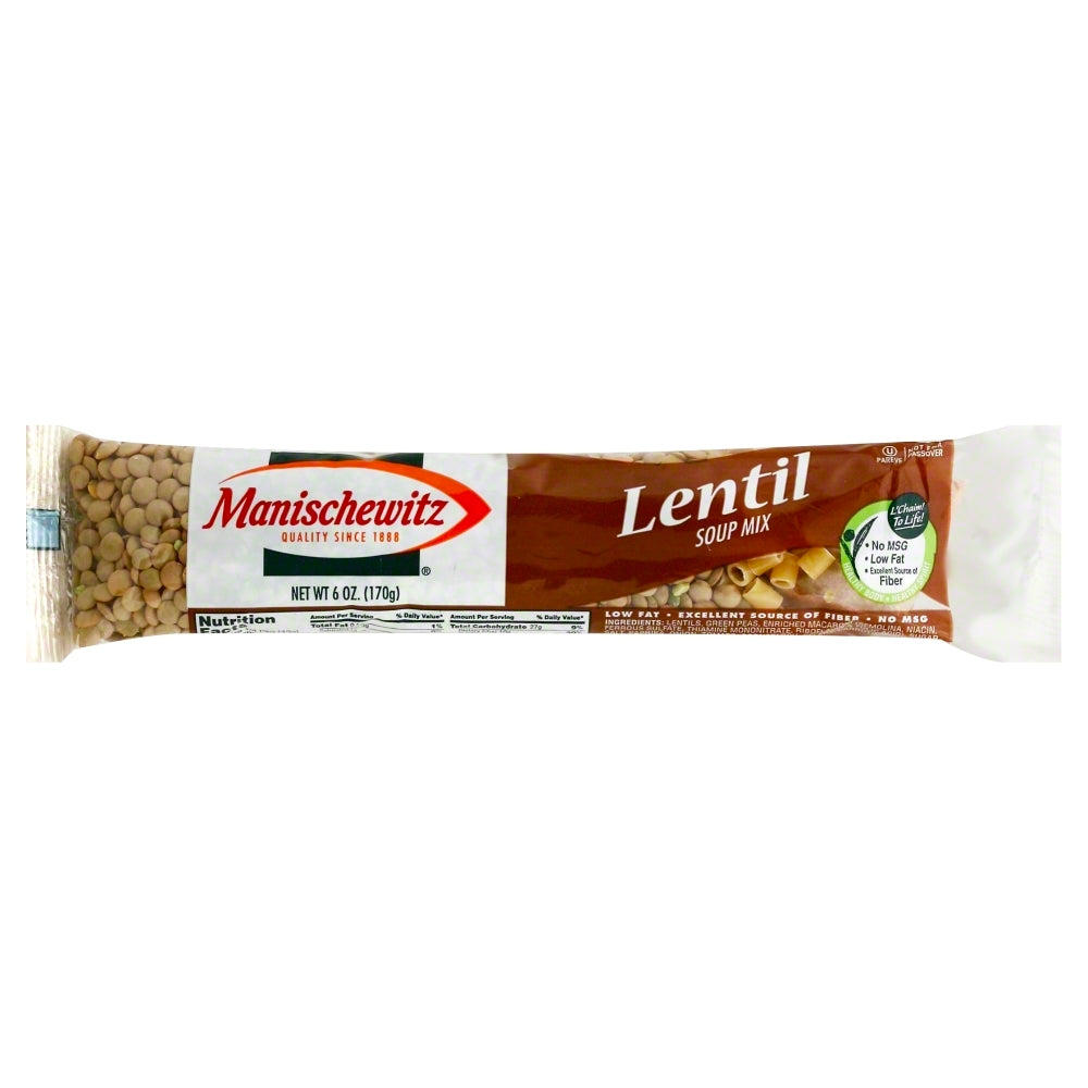 Manischewitz Soup Mix Lentil - Case of 24 - 6 oz