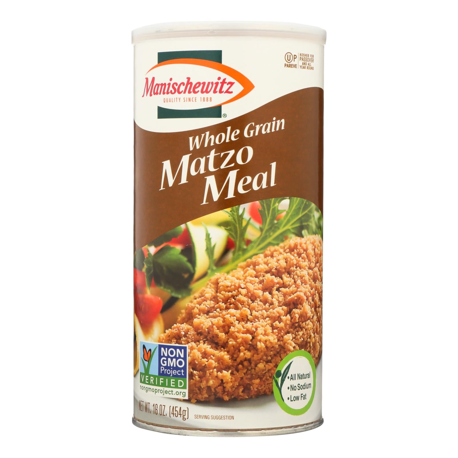 Manischewitz - Matzo Meal - Whole Grain - Case Of 12 - 1 Lb.