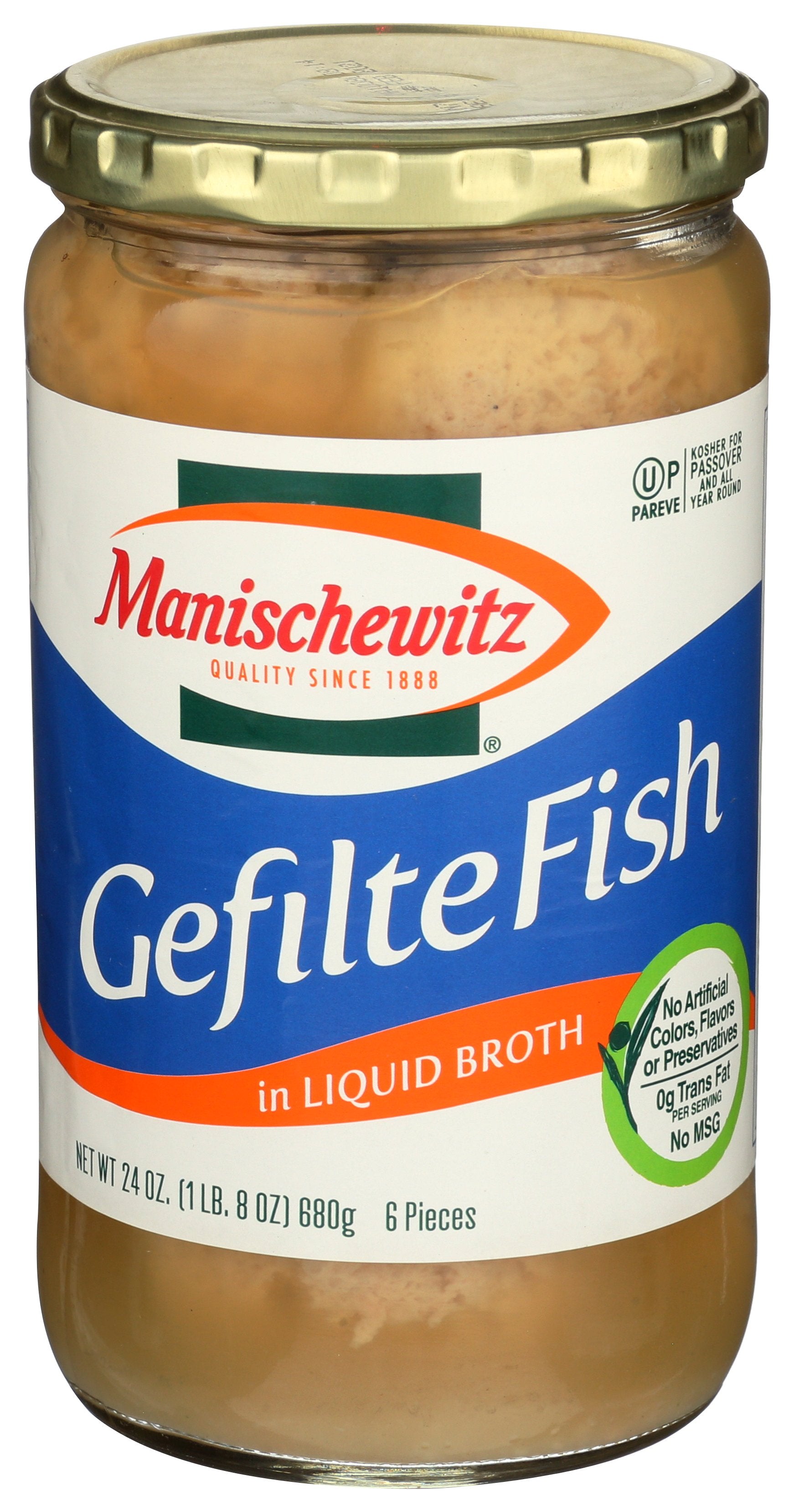 MANISCHEWITZ FISH GEFILTE NON JEL - Case of 6