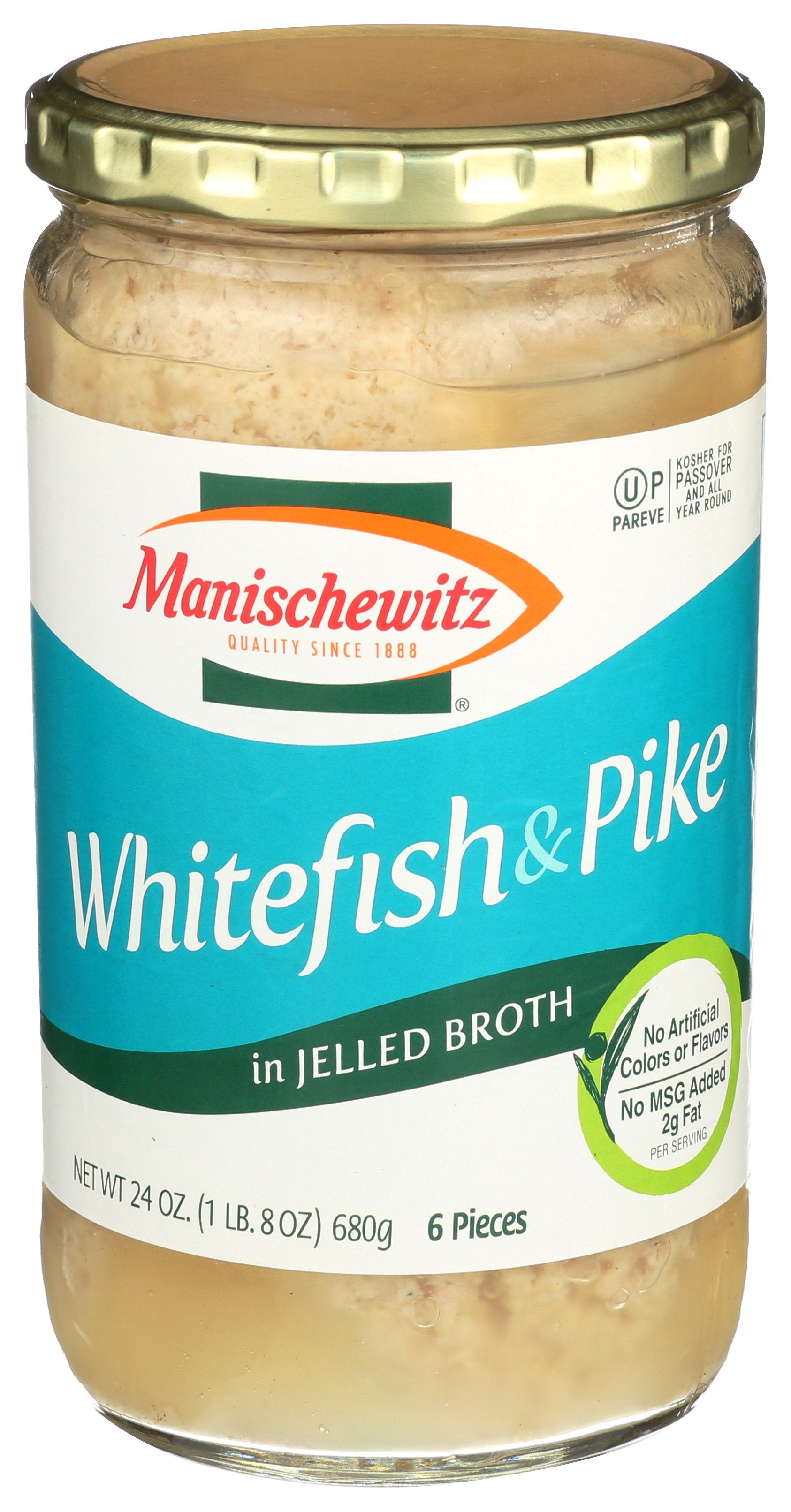 MANISCHEWITZ FISH PIKE & WHITE JEL - Case of 6