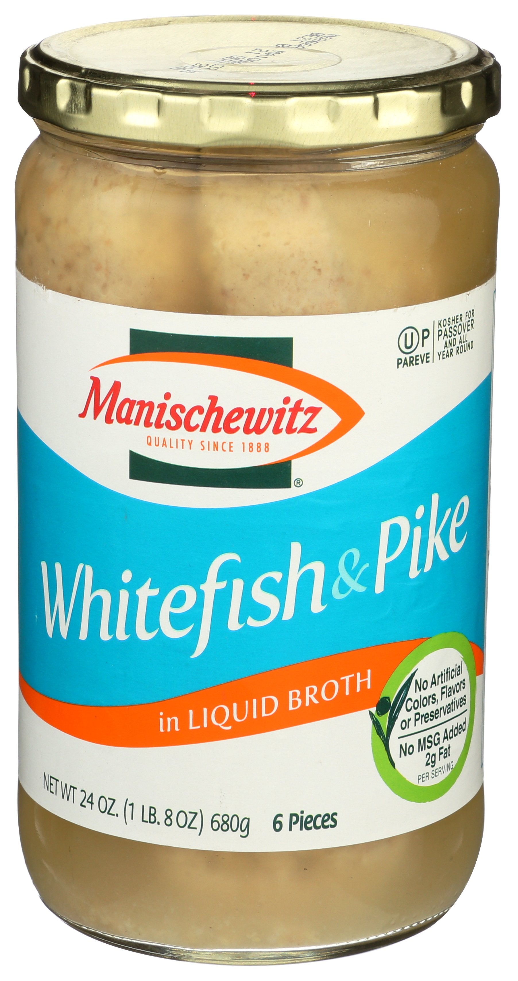 MANISCHEWITZ FISH PIKE & WHITE NON JEL - Case of 6