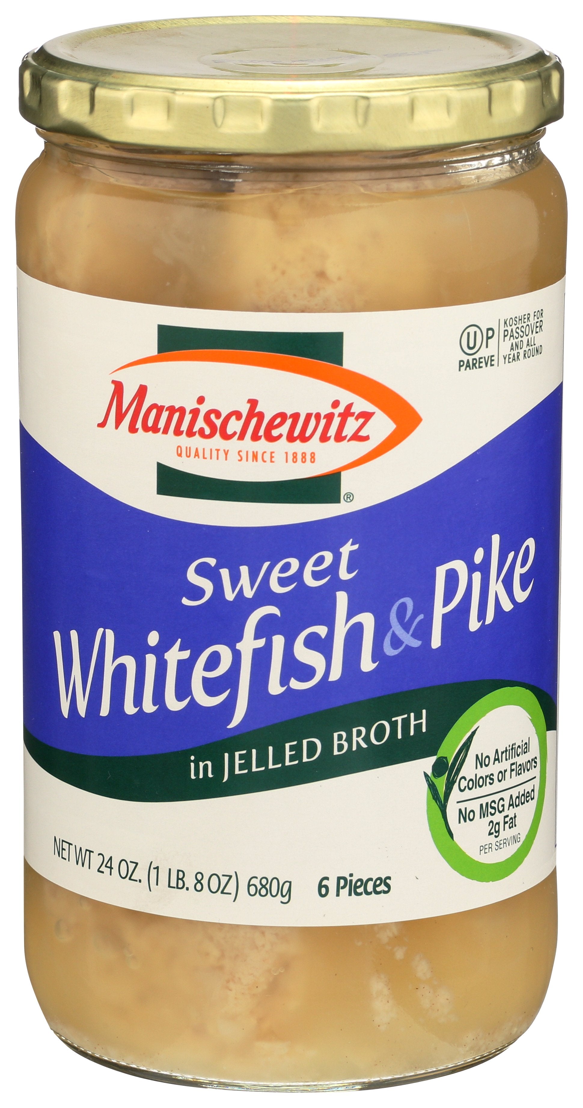 MANISCHEWITZ FISH PIKE & WHITE SWEET - Case of 6