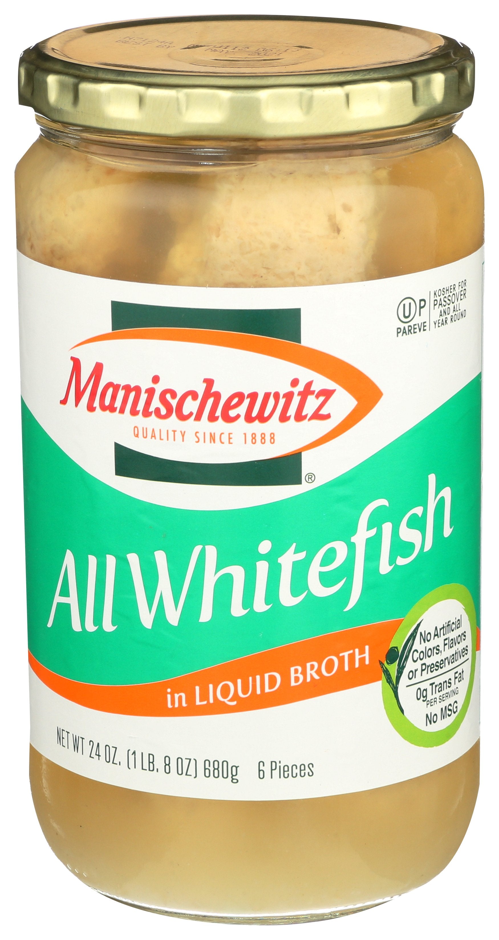 MANISCHEWITZ FISH WHITEFISH ALL NON JLD - Case of 6