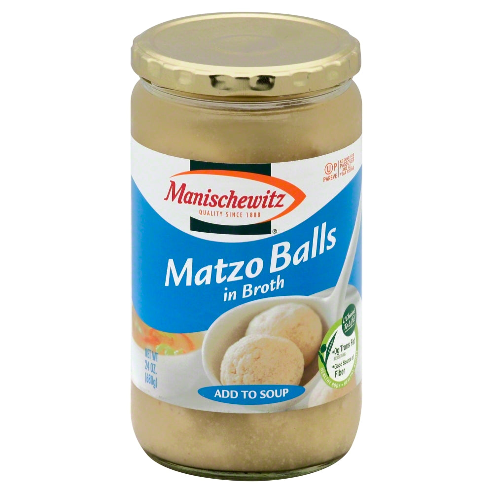 Manischewitz Soup Matzo Ball Broth Jars - Case of 6 - 24 fo
