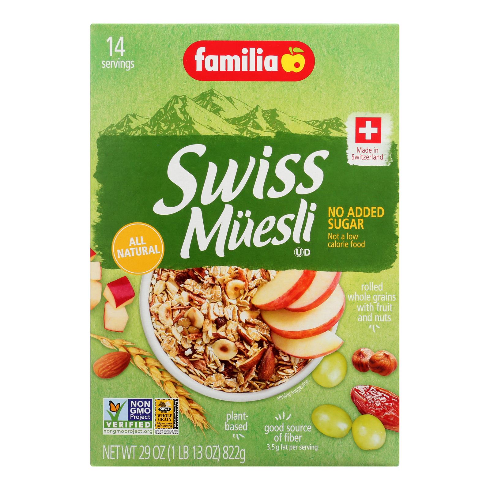 Familia - Muesli Swiss No Add Sugar - Case Of 6-29 Oz