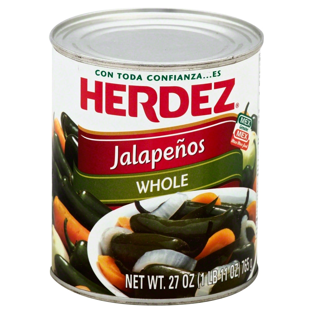 Herdez Whole Jalapenos  - 27 oz (Case of 12)