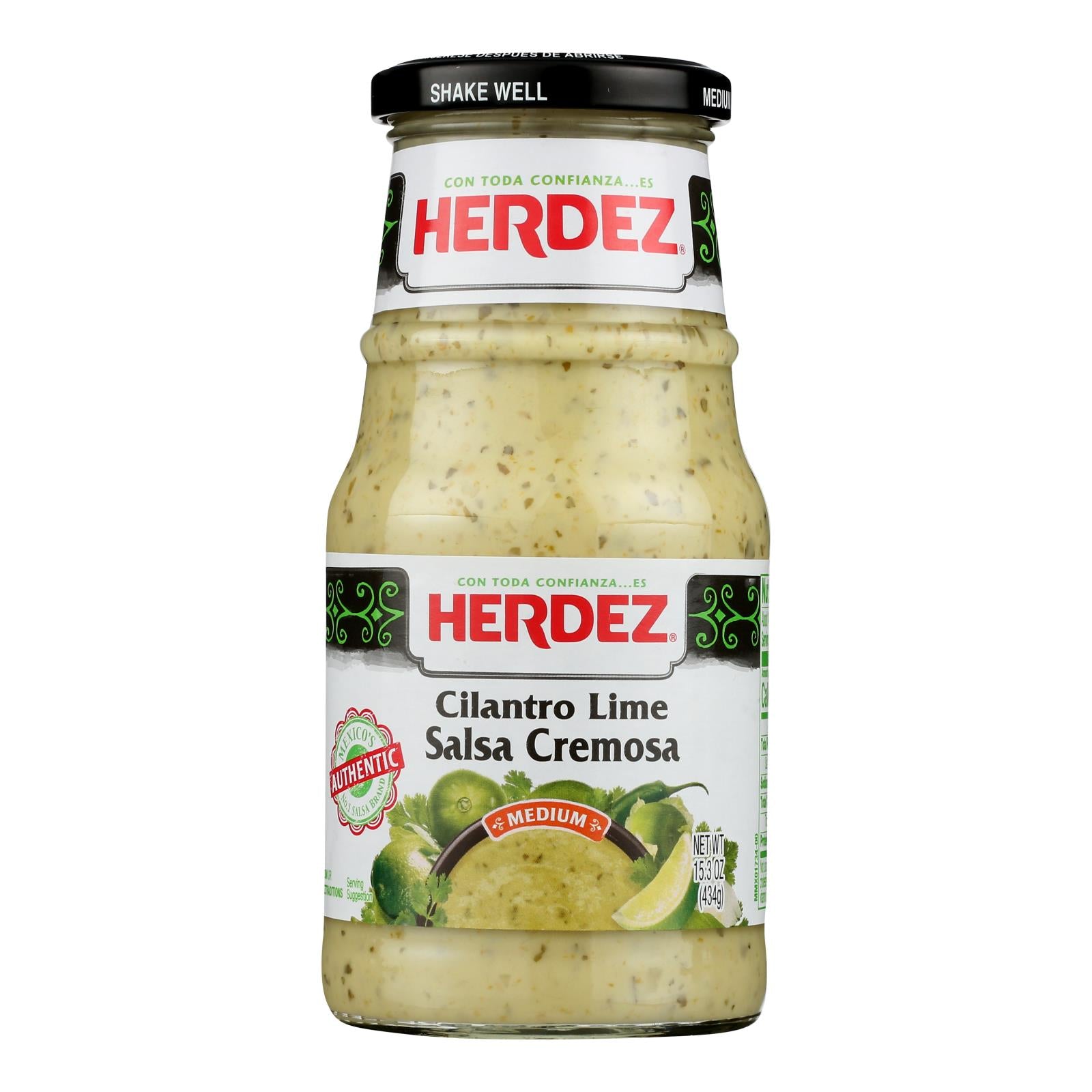 Herdez - Salsa Lime Cilantro Cream - Case of 6-15.3 OZ