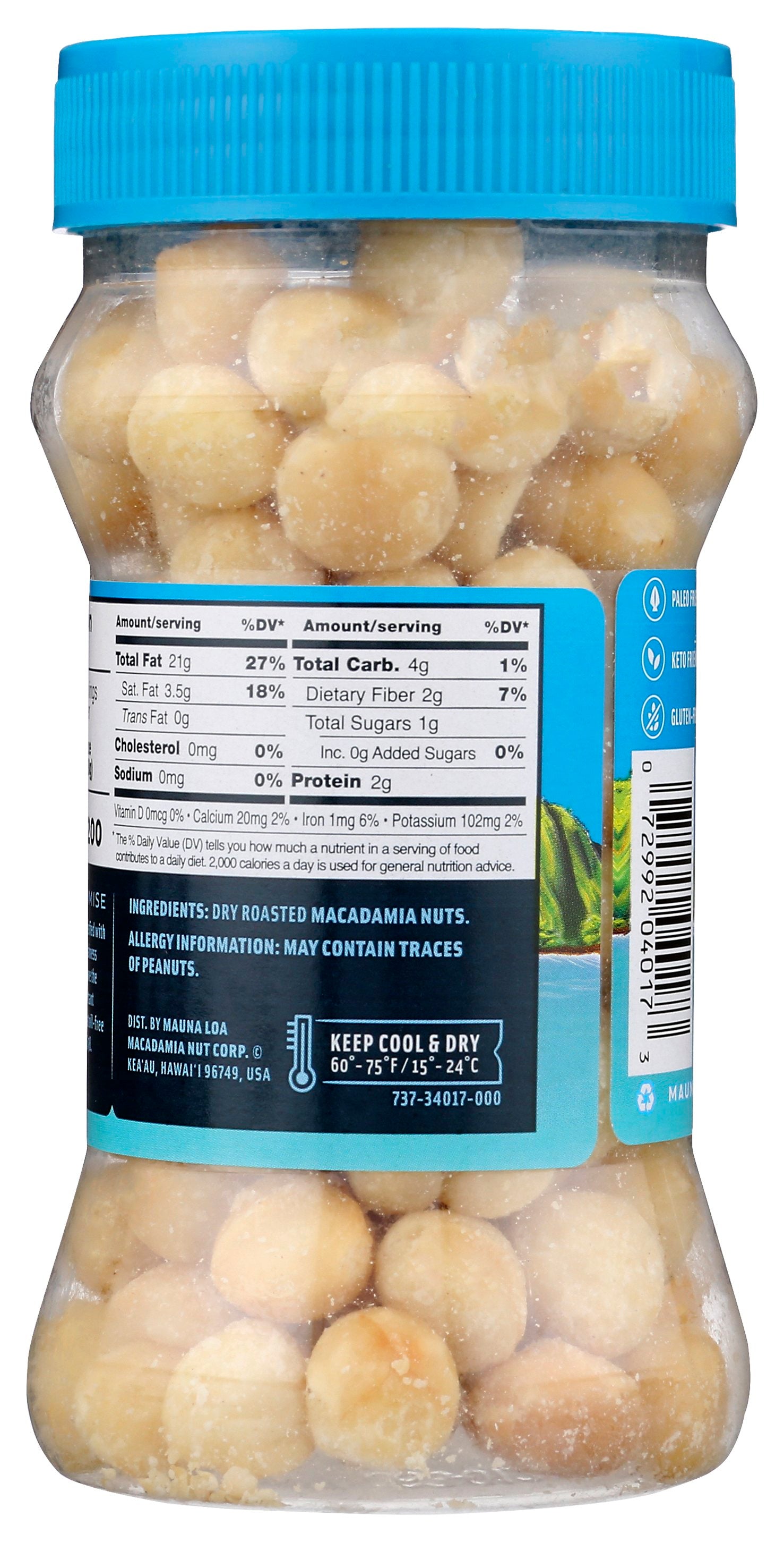 MAUNA LOA MACADAMIAS UNSALTED - Case of 12