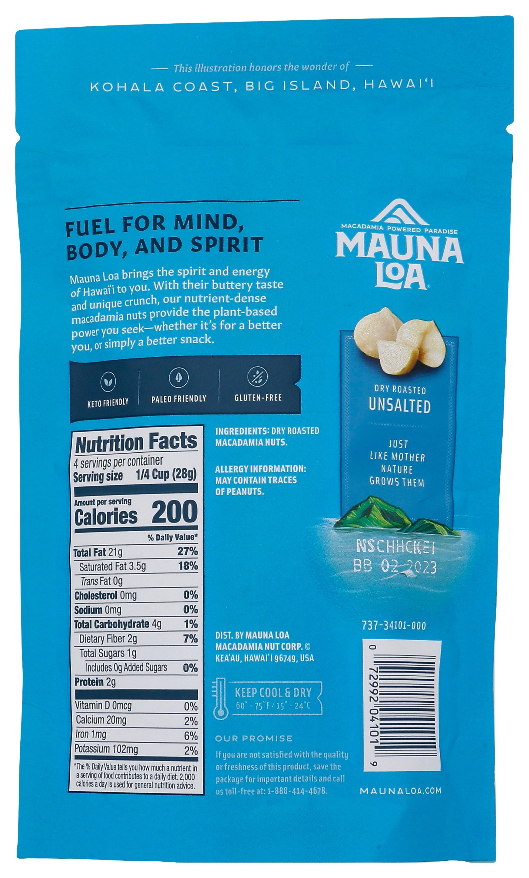 MAUNA LOA MACADAMIA UNSALTED - Case of 6