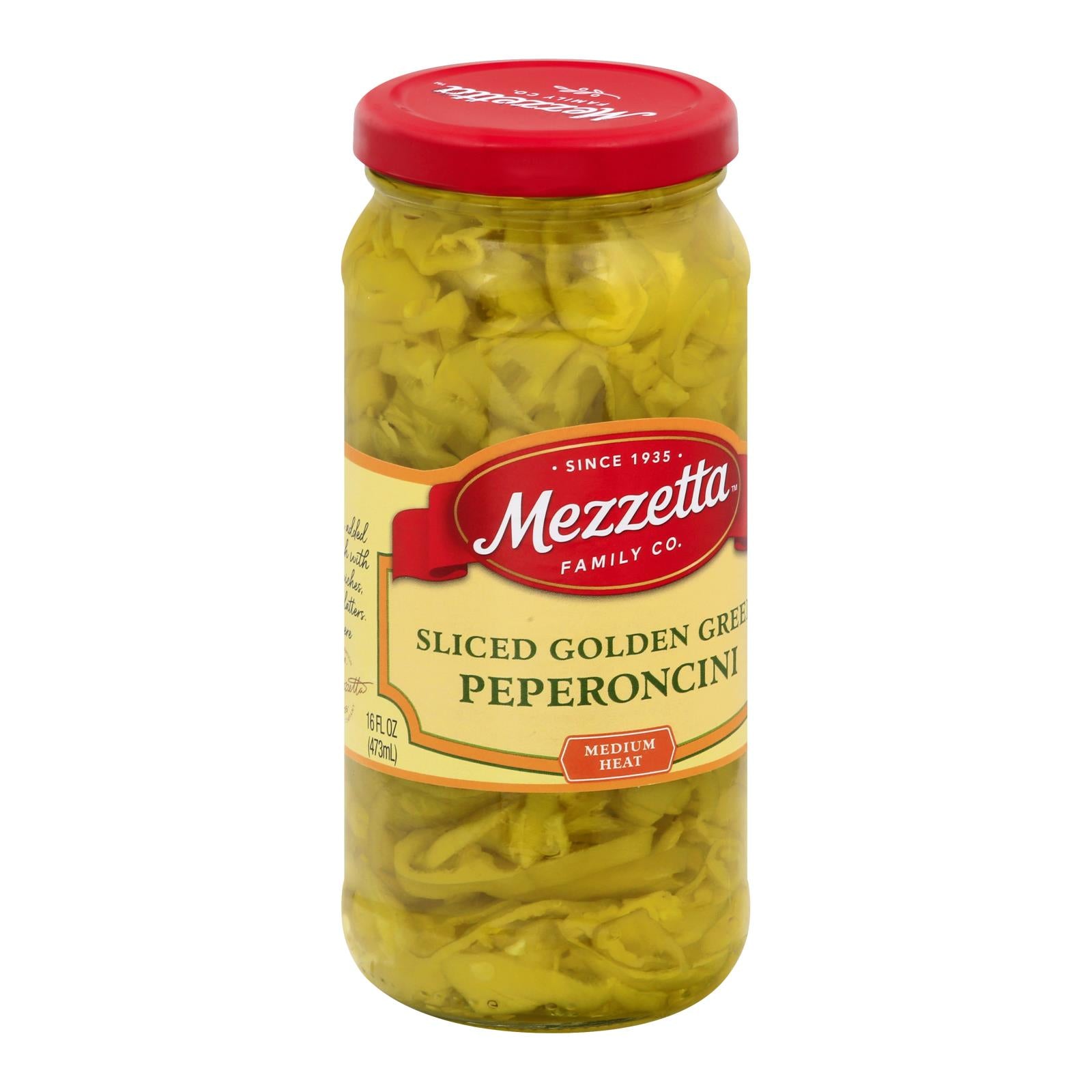 Mezzetta Deli Sliced Golden Greek Pepperoncini - Case Of 6 - 16 Fl Oz.