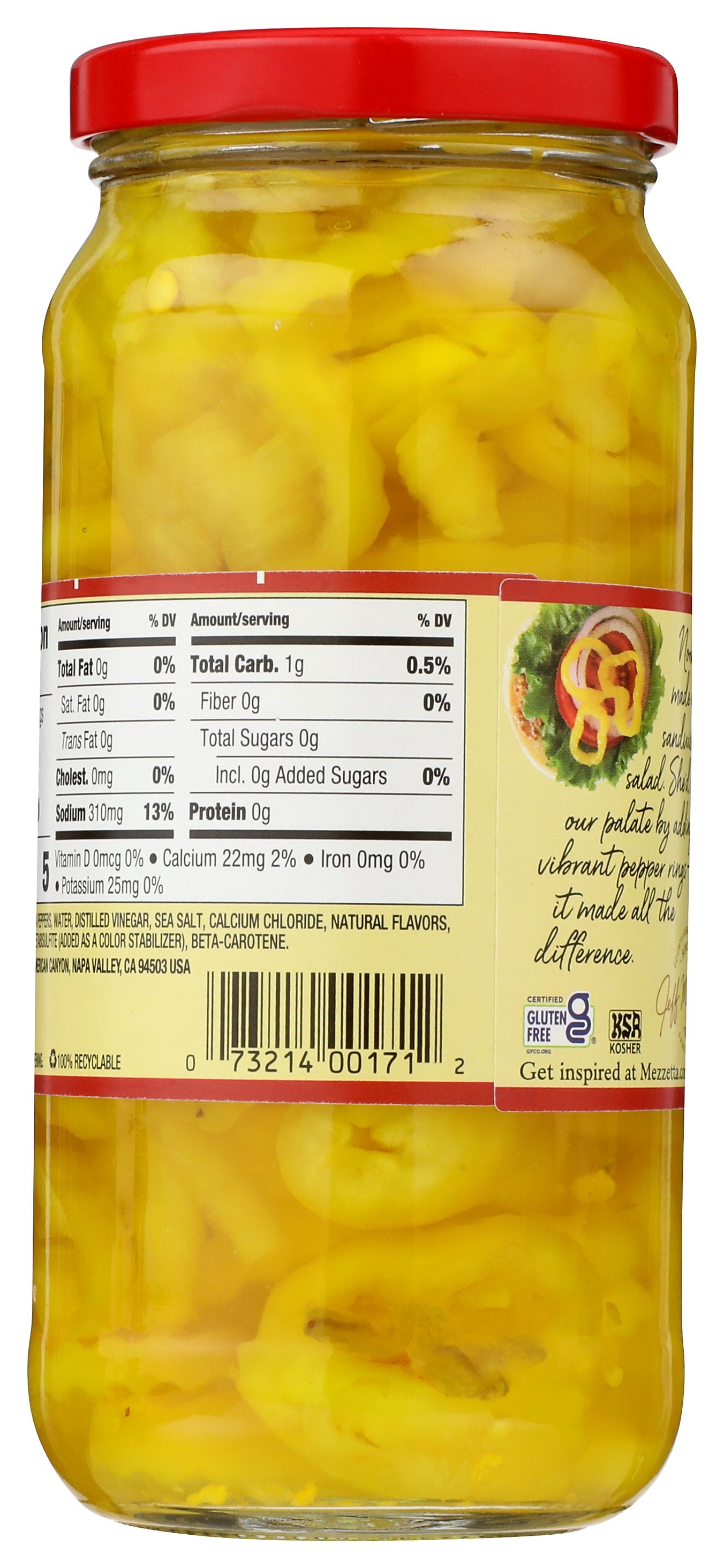 MEZZETTA PEPPER BANANA HOT SLC - Case of 6