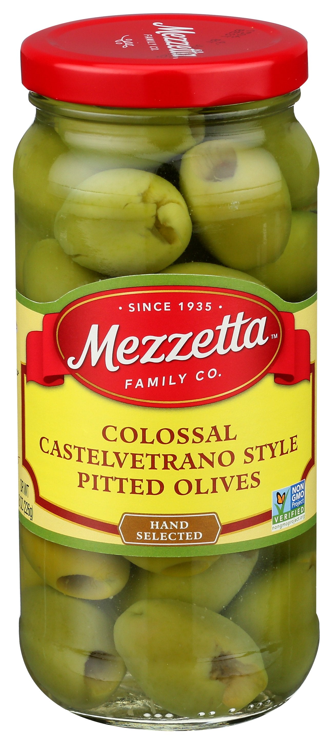 MEZZETTA OLIVES PITTED CASTELVETRA - Case of 6