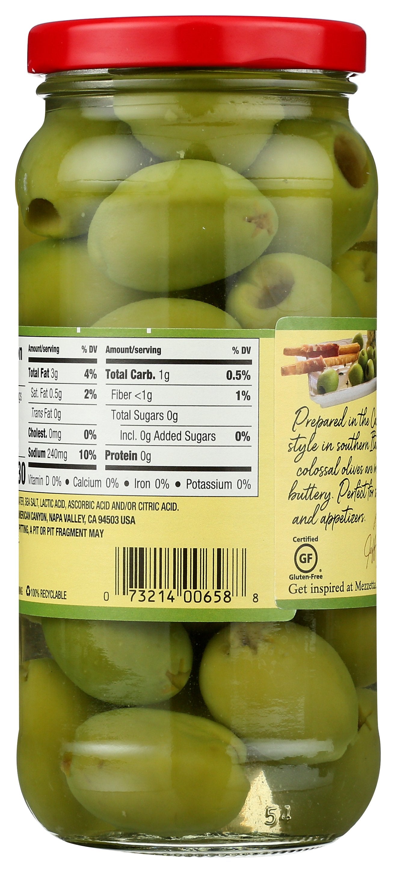 MEZZETTA OLIVES PITTED CASTELVETRA - Case of 6