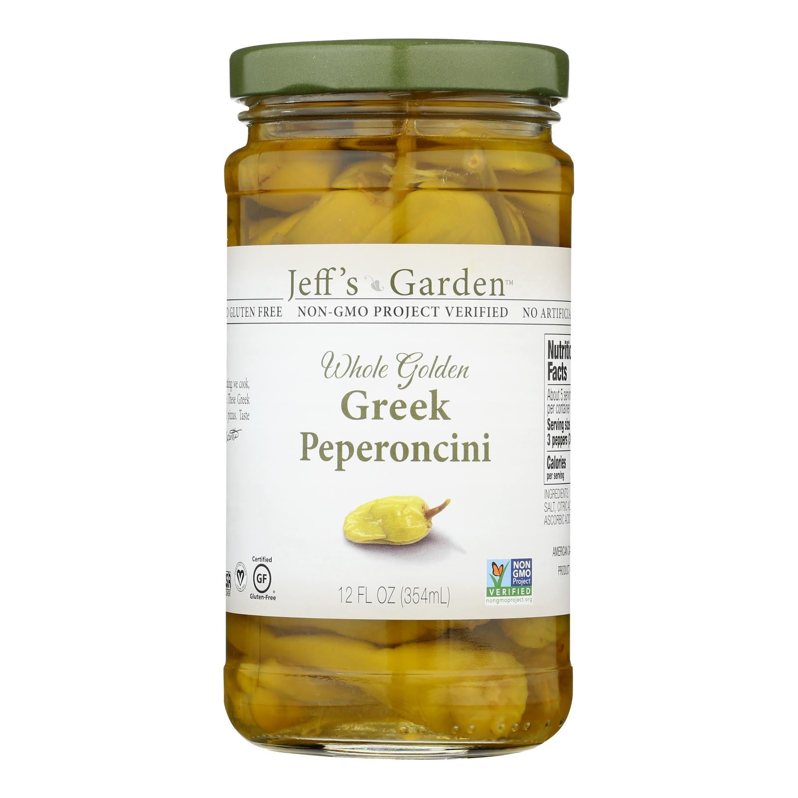 Jeff's Natural Jeff's Natural Greek Pepperoncini - Pepperoncini - Case Of 6 - 12 Oz.