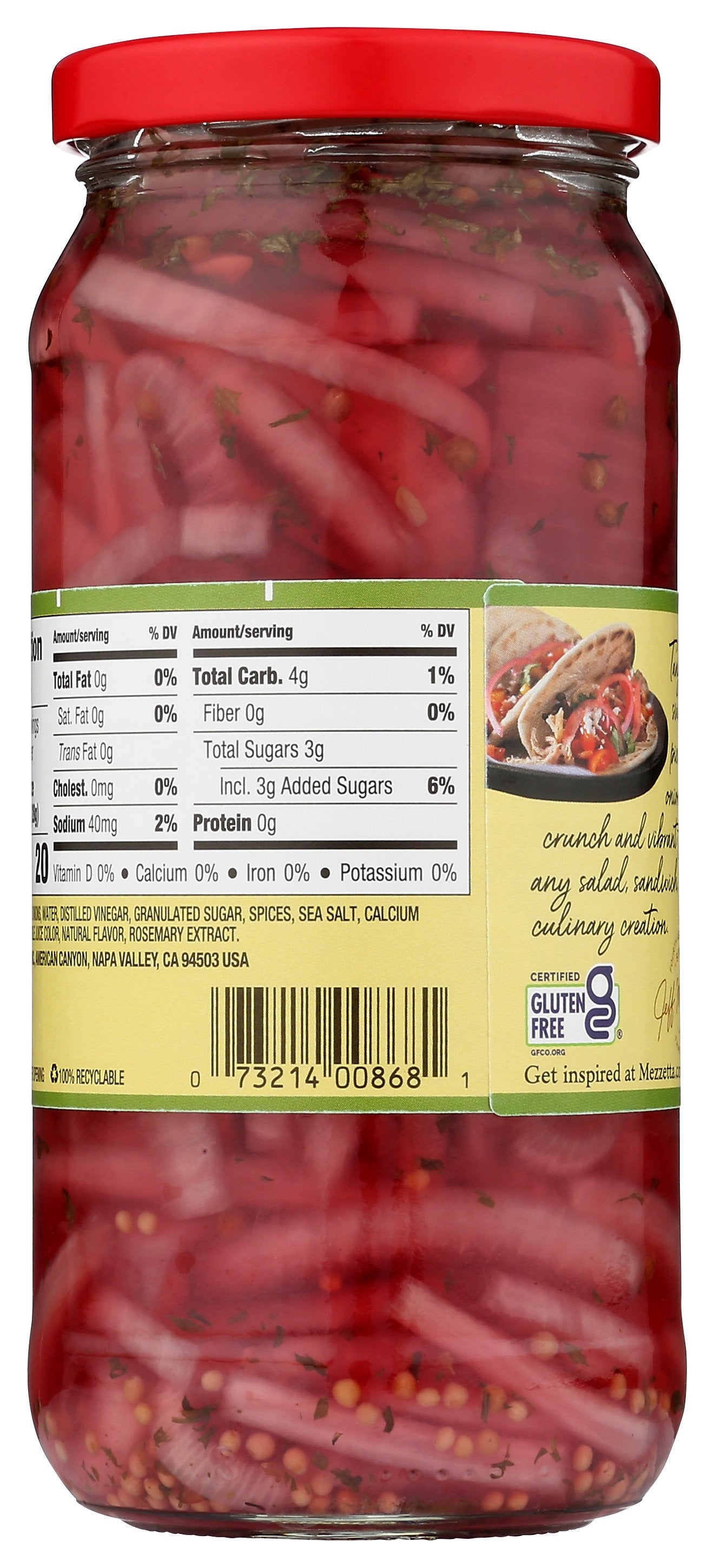 MEZZETTA ONIONS PICKLED RED - Case of 6