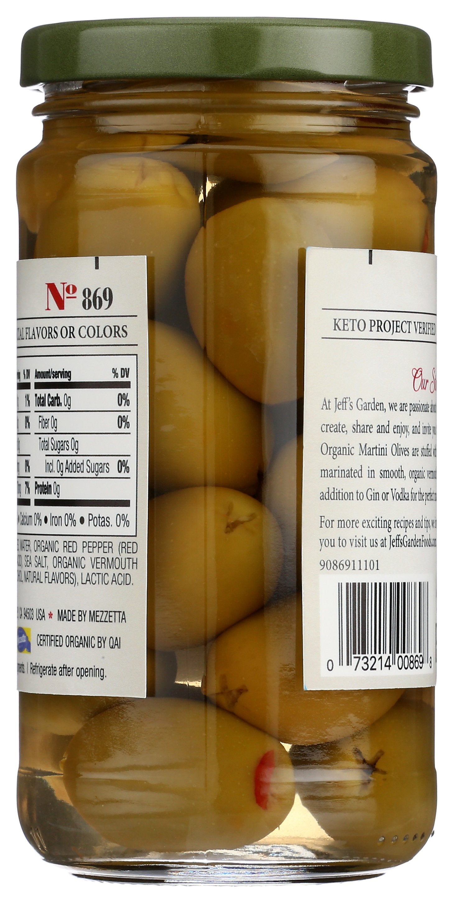 JEFFS GARDEN OLIVES MARTINI STUFD ORG - Case of 6