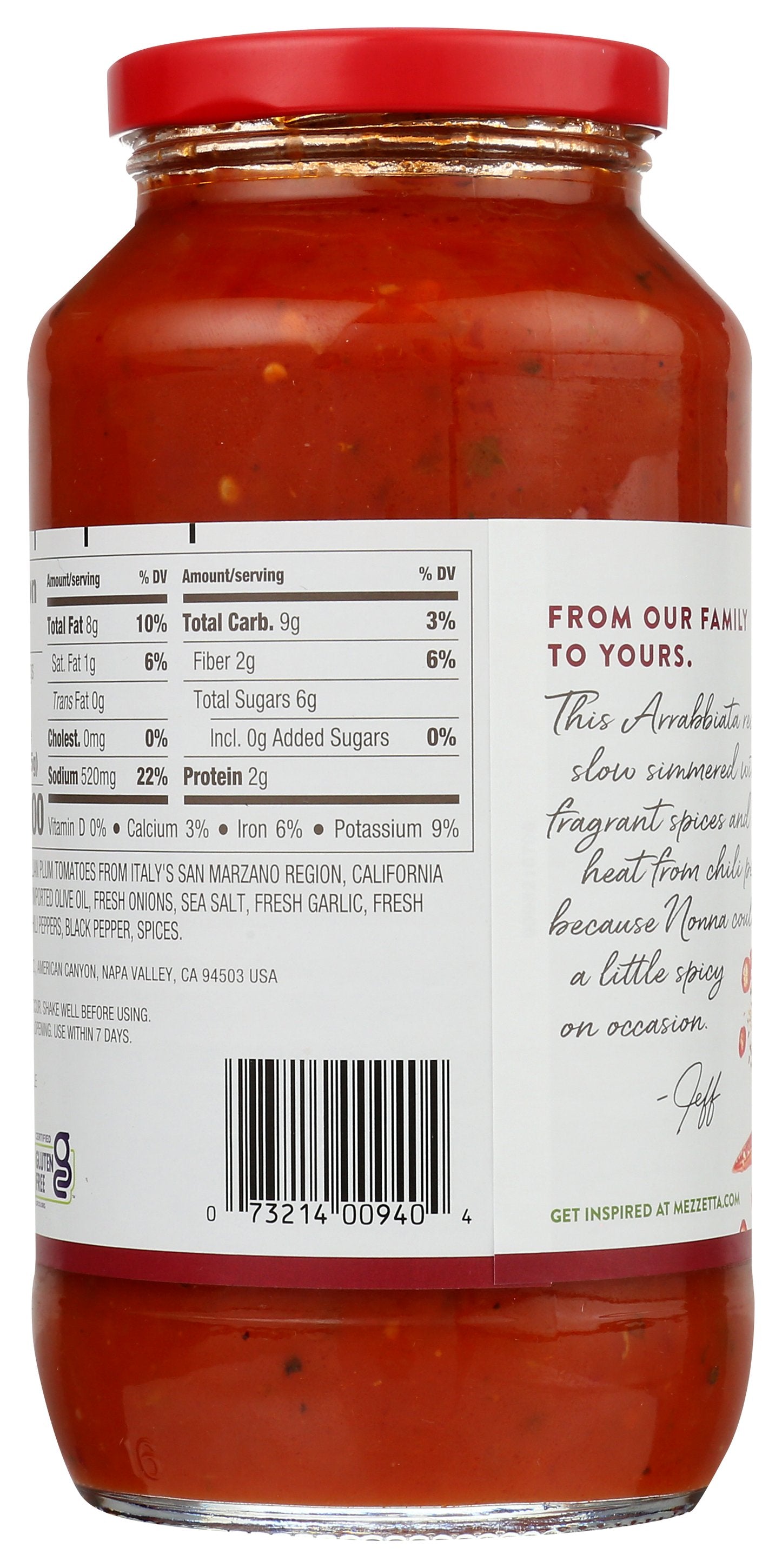 MEZZETTA SAUCE PSTA SPCY MRNRA NV - Case of 6