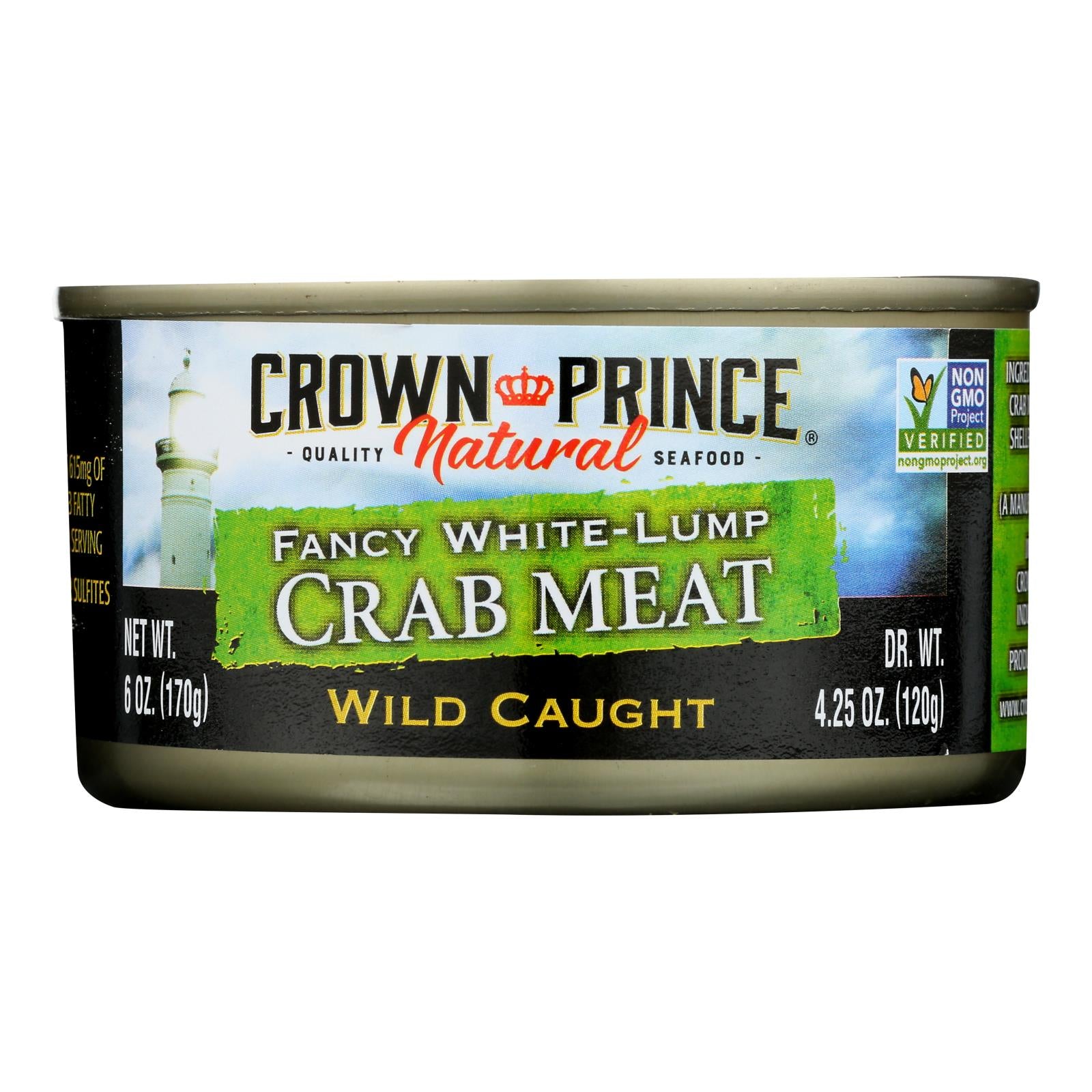 Crown Prince Crab Meat - Fancy White Lump - Case Of 12 - 6 Oz.