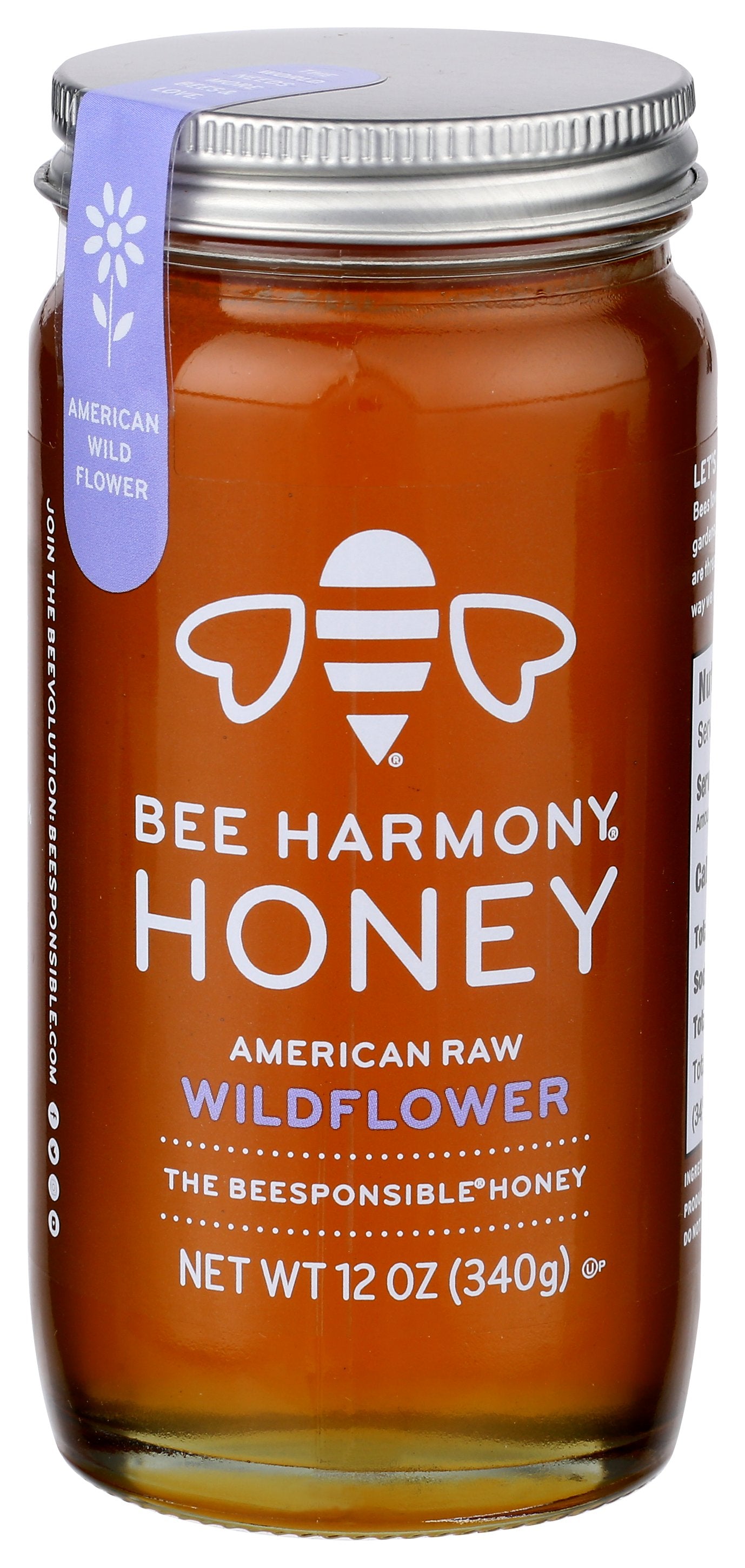 BEE HARMONY HONEY AMERICAN WILDFLWR - Case of 6