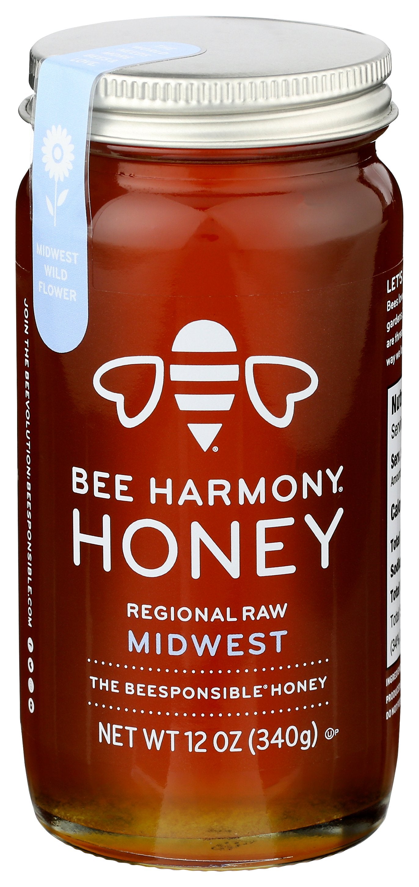 BEE HARMONY HONEY REGIONAL MIDWEST - Case of 6