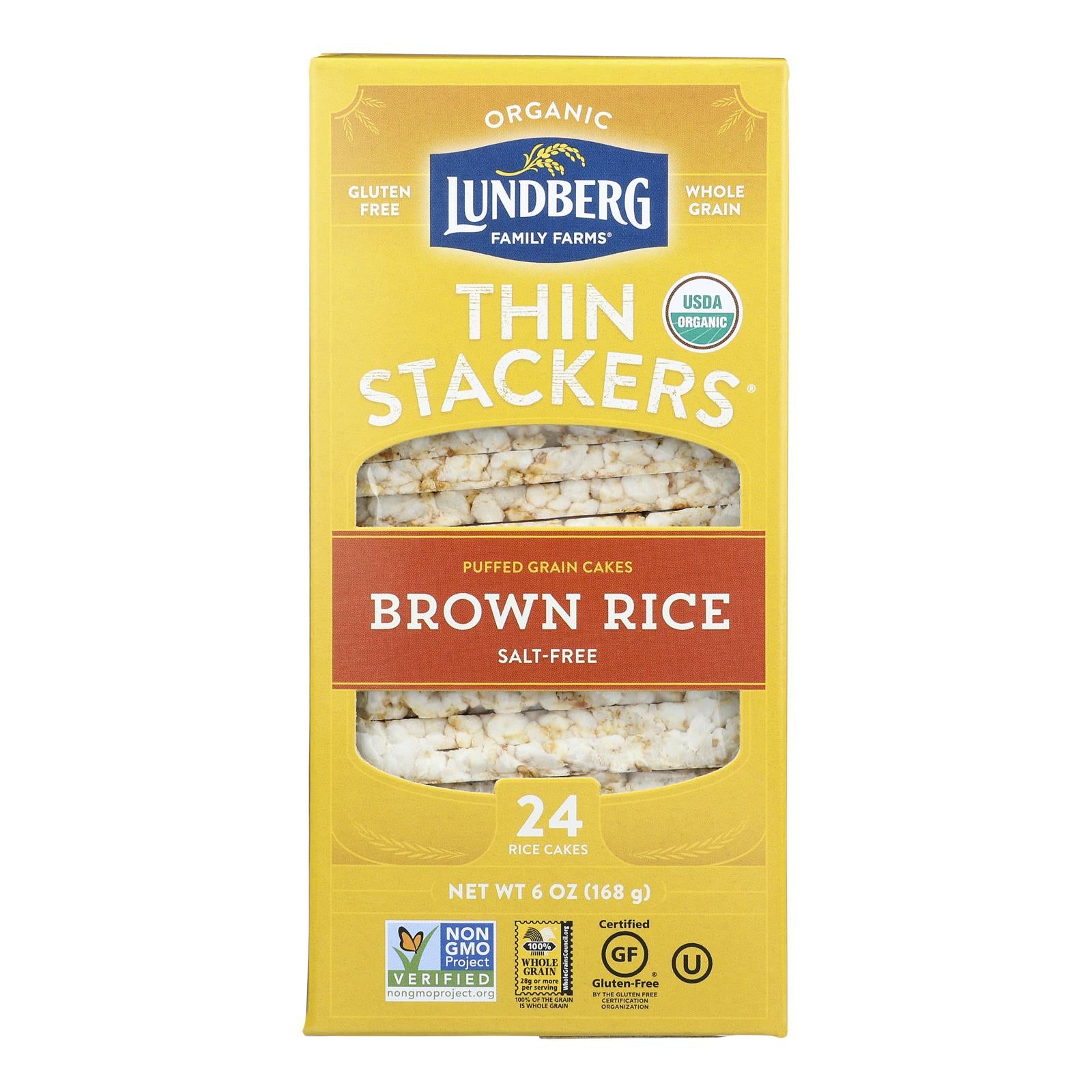 Lundberg Family Farms - Rice Ck Brn Sugar Free Thn Stk - Case Of 6-6 Oz