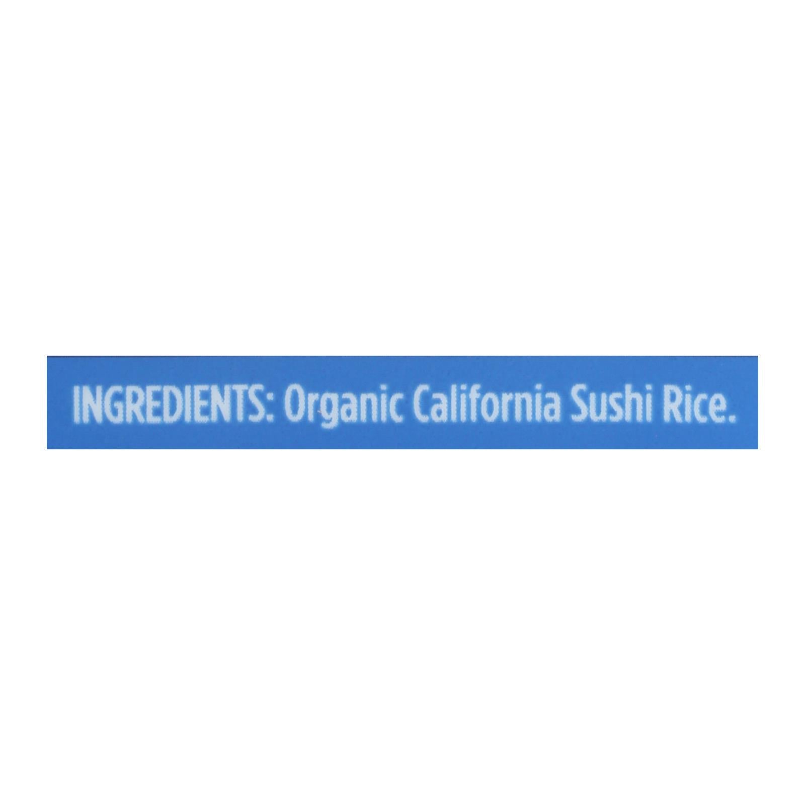 Lundberg Family Farms Organic Sushi White Rice - Case Of 6 - 2 Lb.
