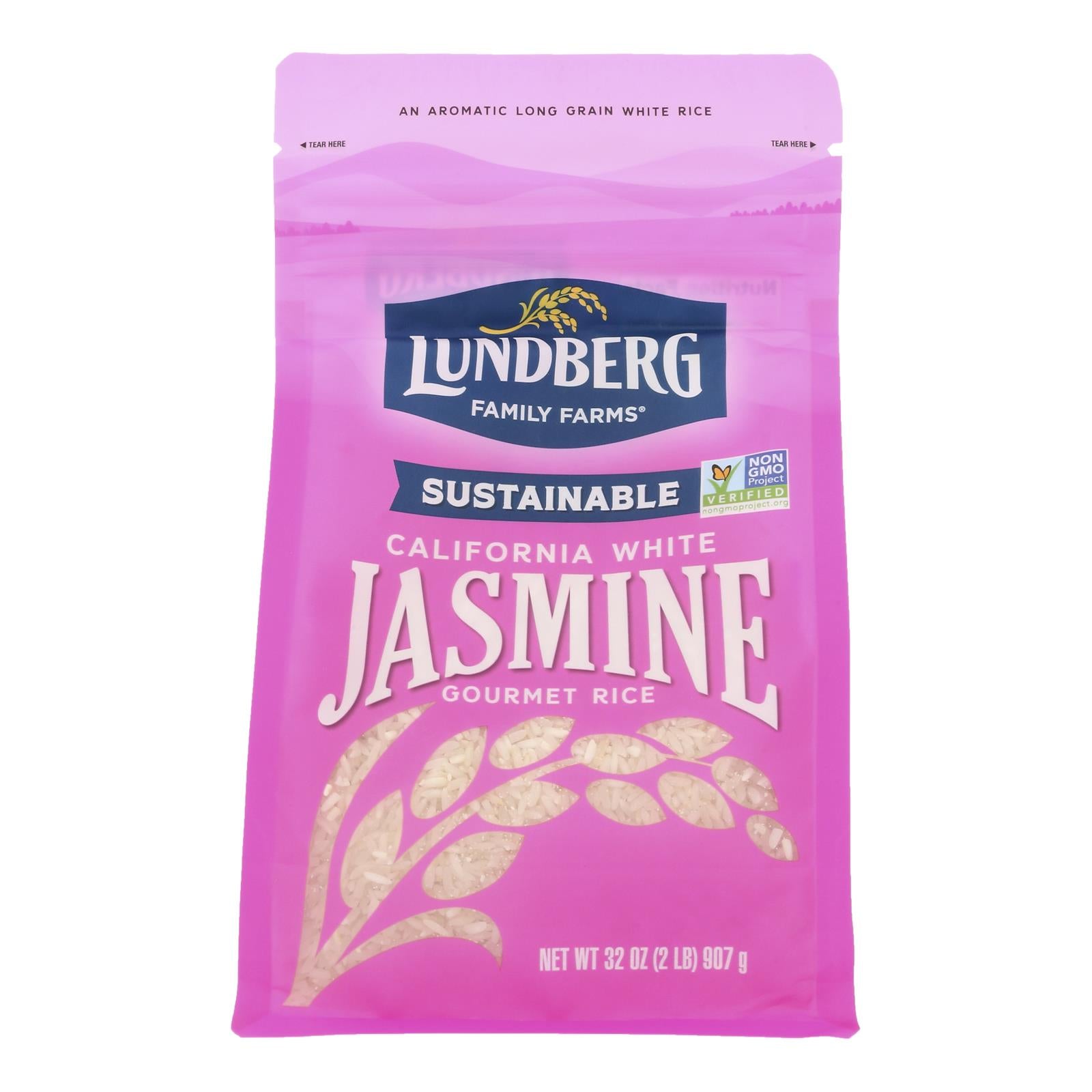 Lundberg Family Farms White Jasmine Rice - Case Of 6 - 2 Lb.