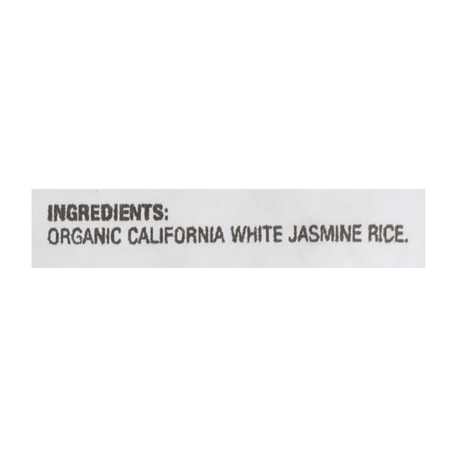 Lundberg Family Farms Organic Jasmine White Rice - Single Bulk Item - 25lb