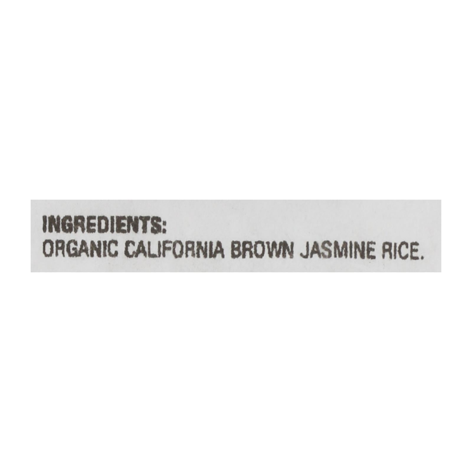Lundberg Family Farms Organic California Brown Jasmine Rice - Single Bulk Item - 25LB