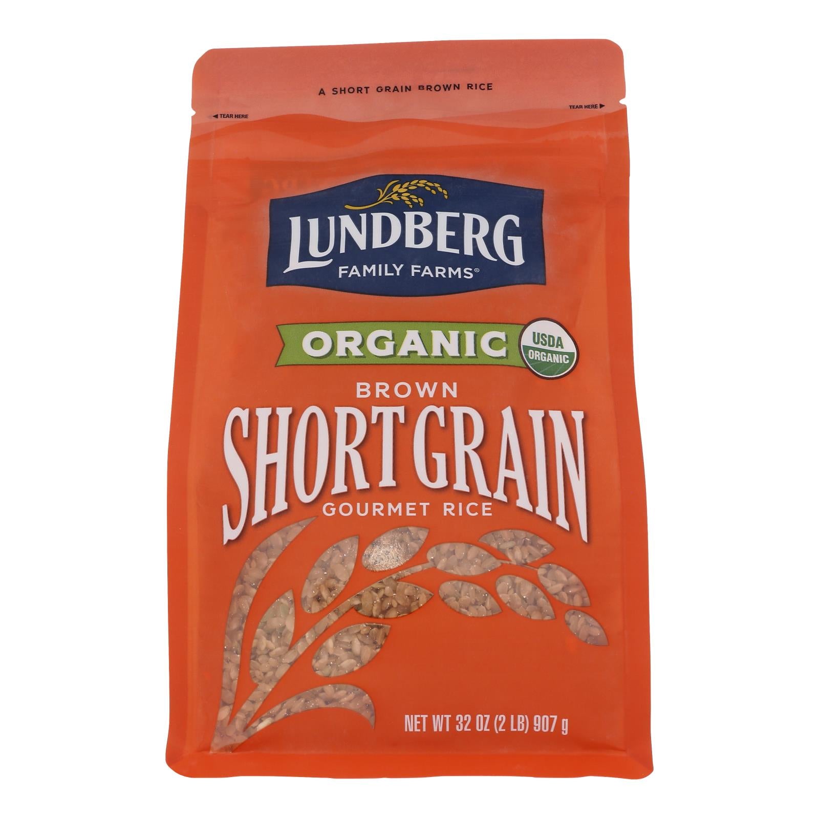 Lundberg Family Farms Organic Short Grain Brown Rice - Case Of 6 - 2 Lb.