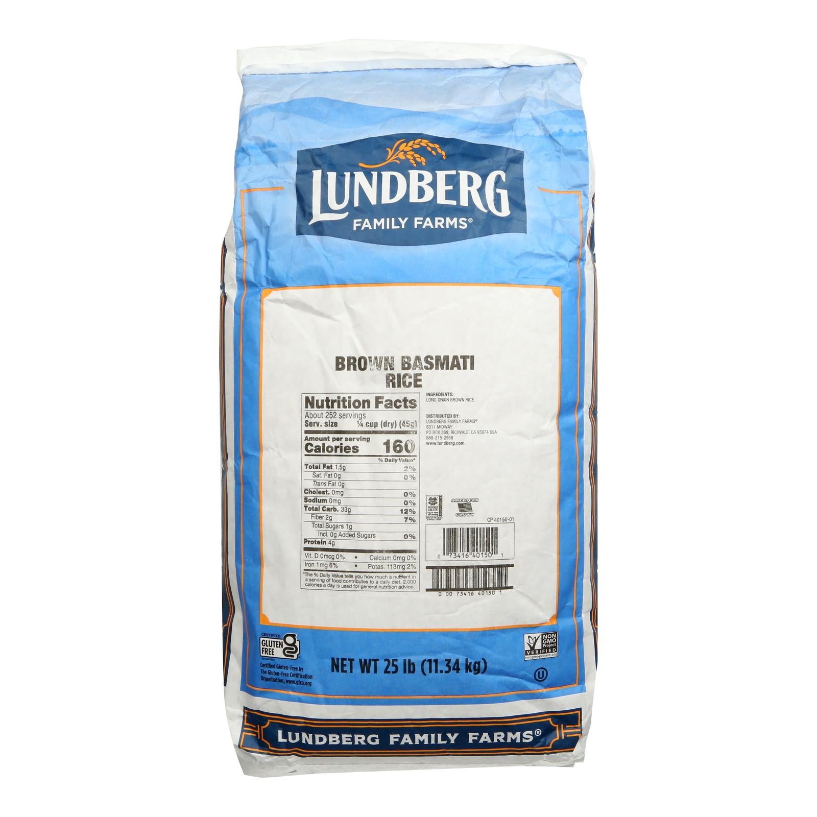 Lundberg Family Farms Brown Basmati Rice - Single Bulk Item - 25lb