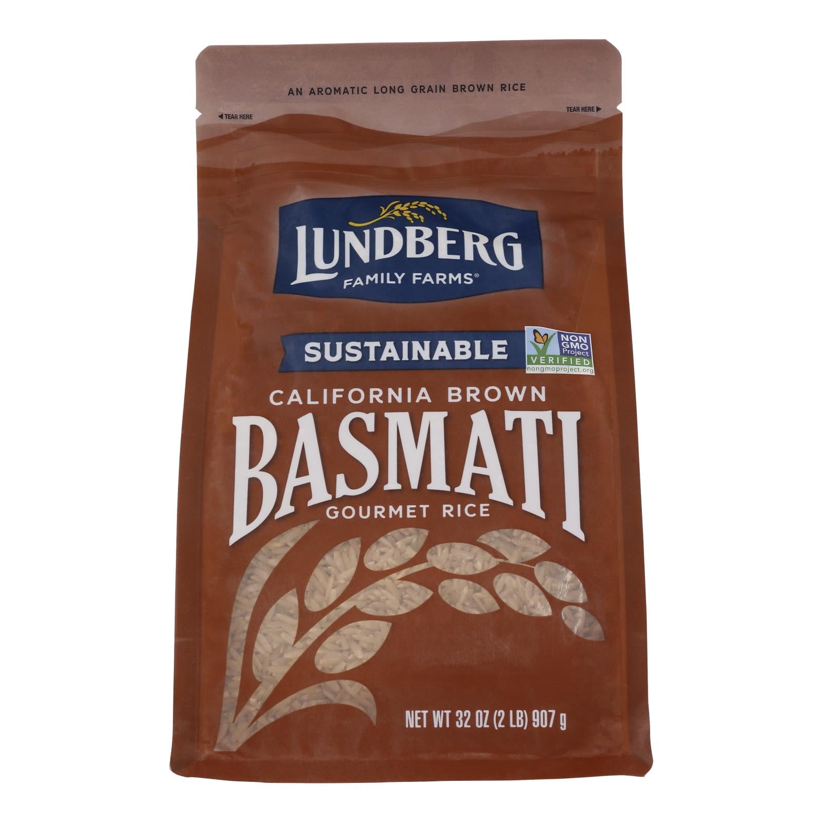 Lundberg Family Farms Organic Brown Basmati Rice - Case Of 6 - 2 Lb.