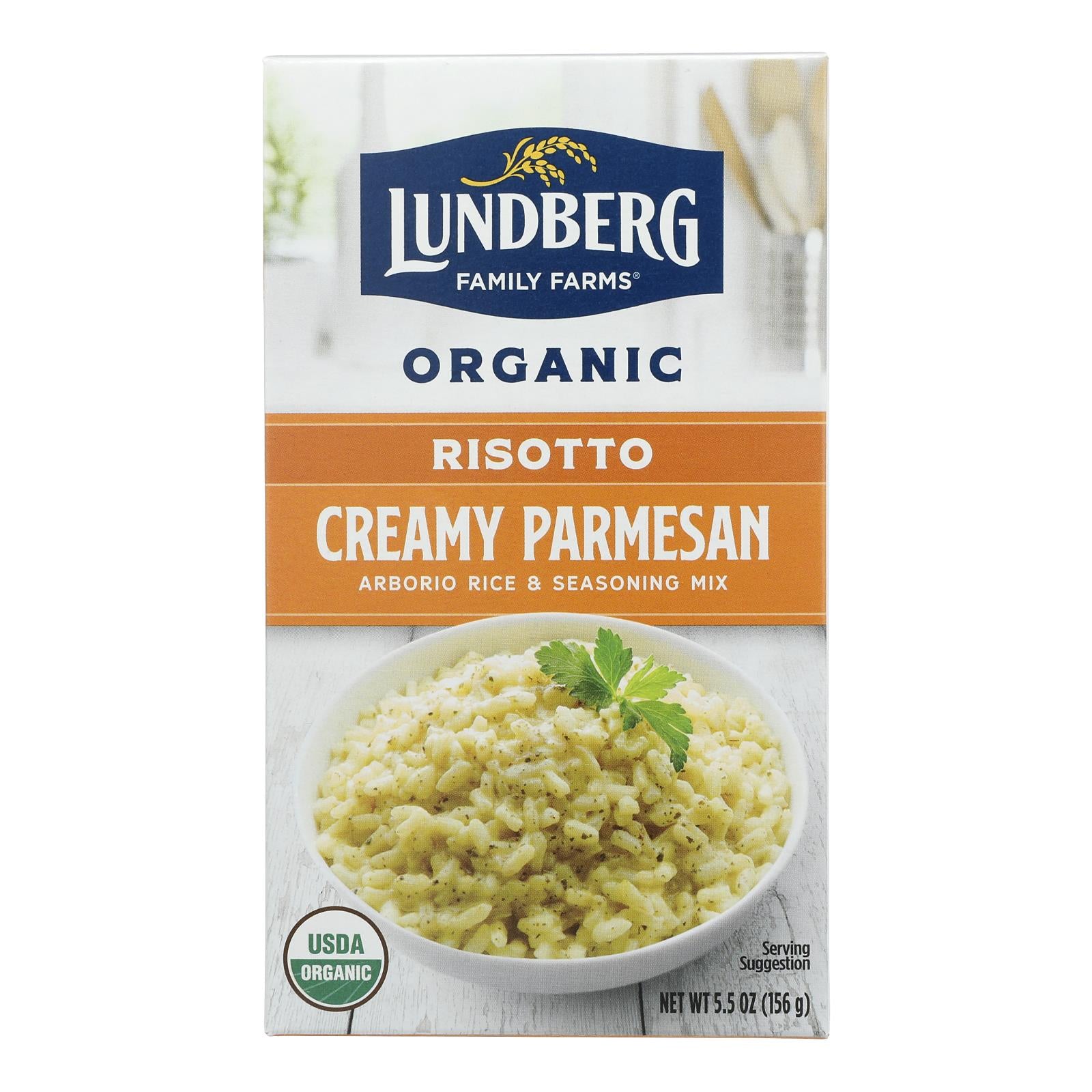 Lundberg Family Farms Organic Risotto - Creamy Parmesan - Case of 6 - 5.5 oz
