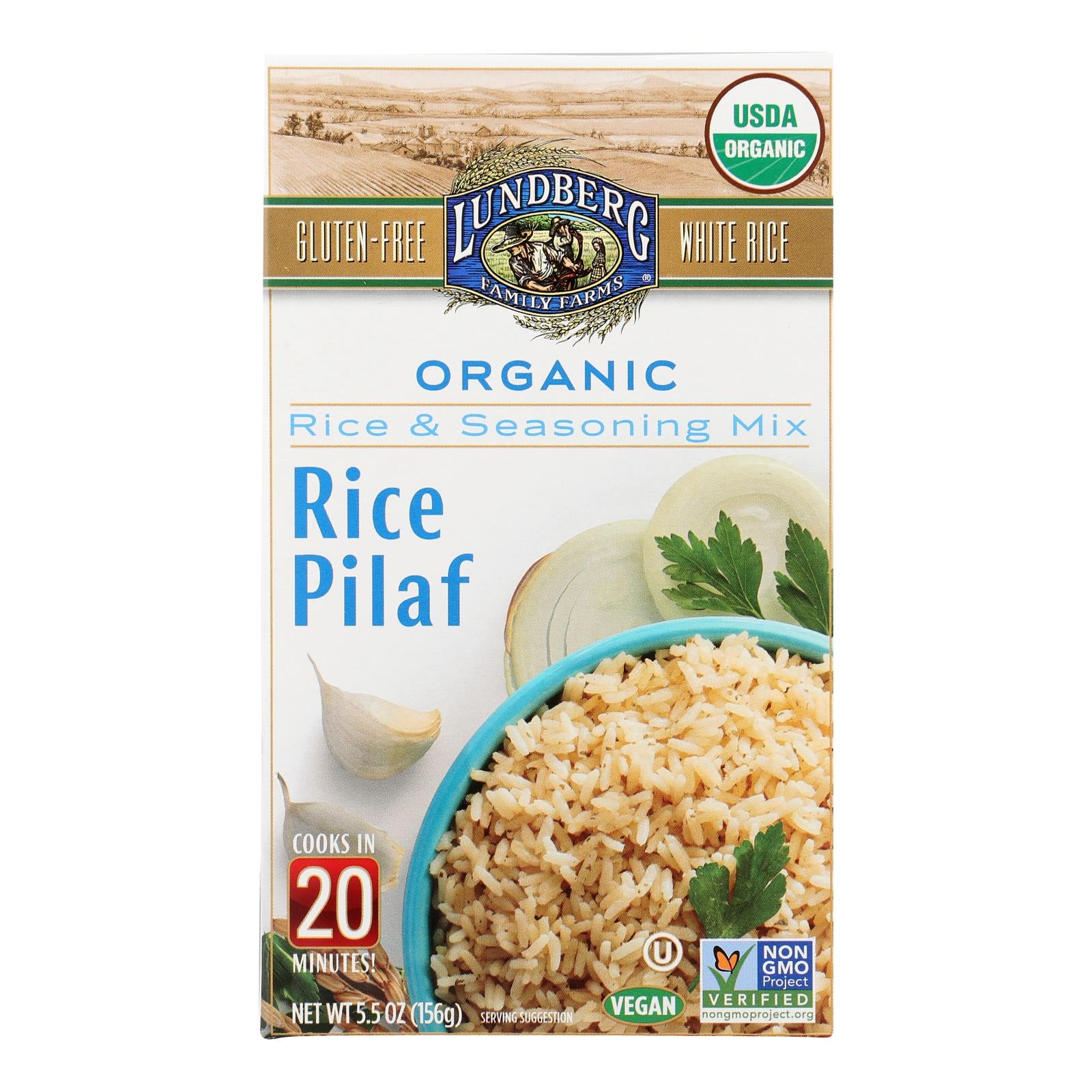 Lundberg Family Farms - Rice And Seasoning Mix - White Rice Pilaf - Case Of 6 - 5.50 Oz.
