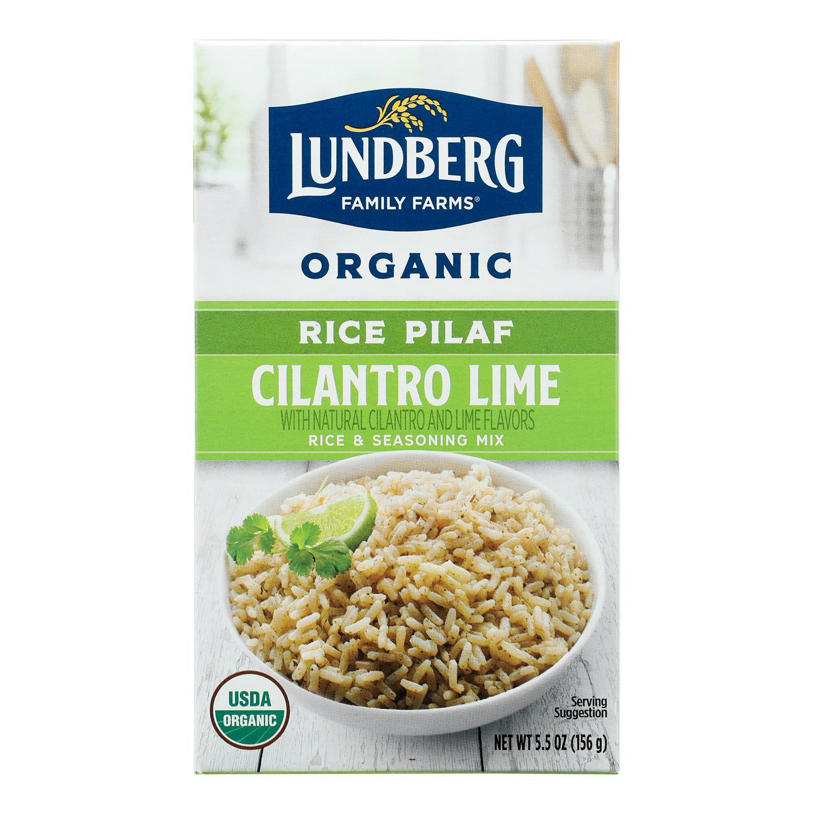 Lundberg Family Farms - Rice And Seasoning Mix - Cilantro Lime - Case Of 6 - 5.50 Oz.