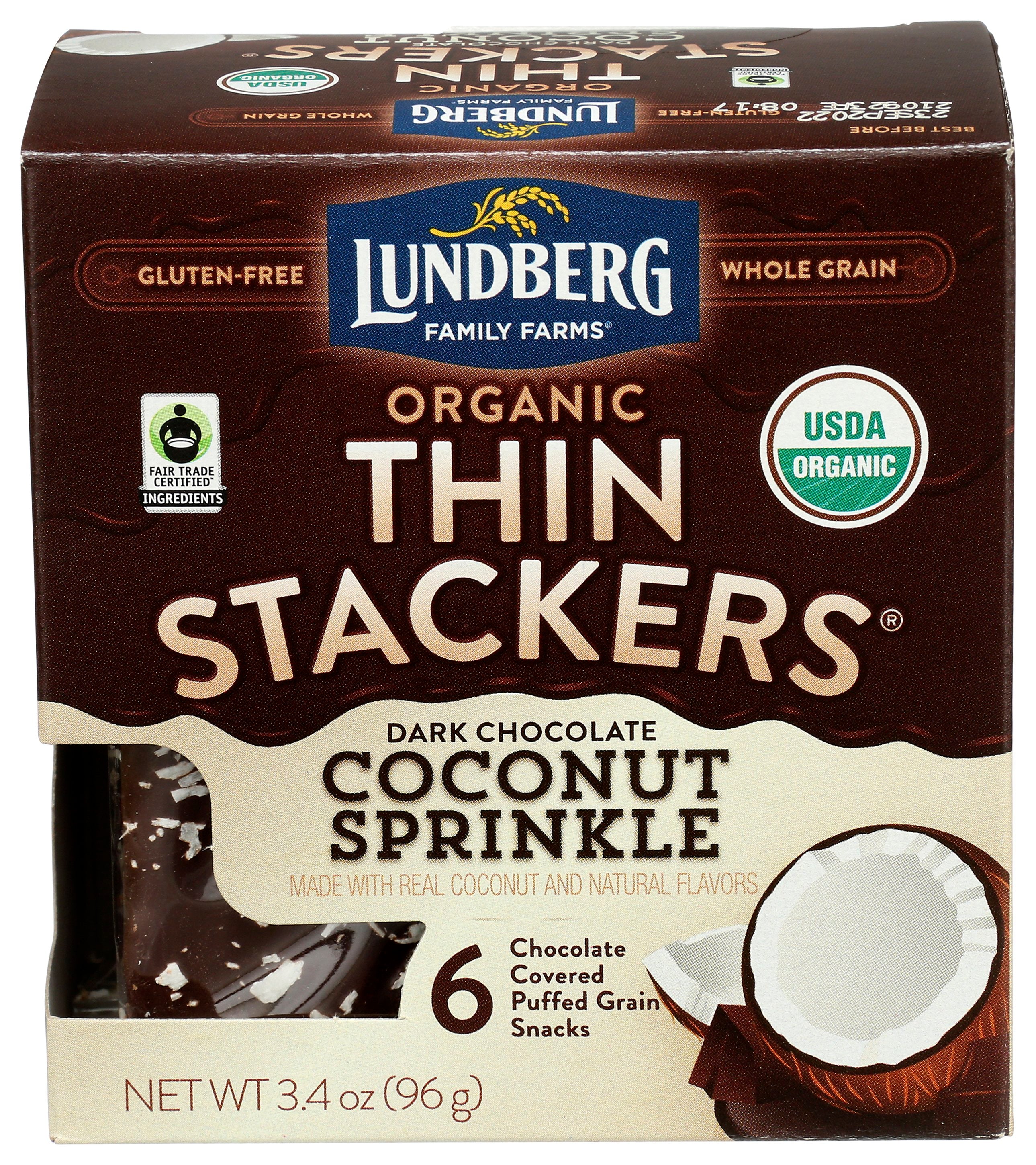 LUNDBERG RICE CKE DRK CHC CNT ORG - Case of 6