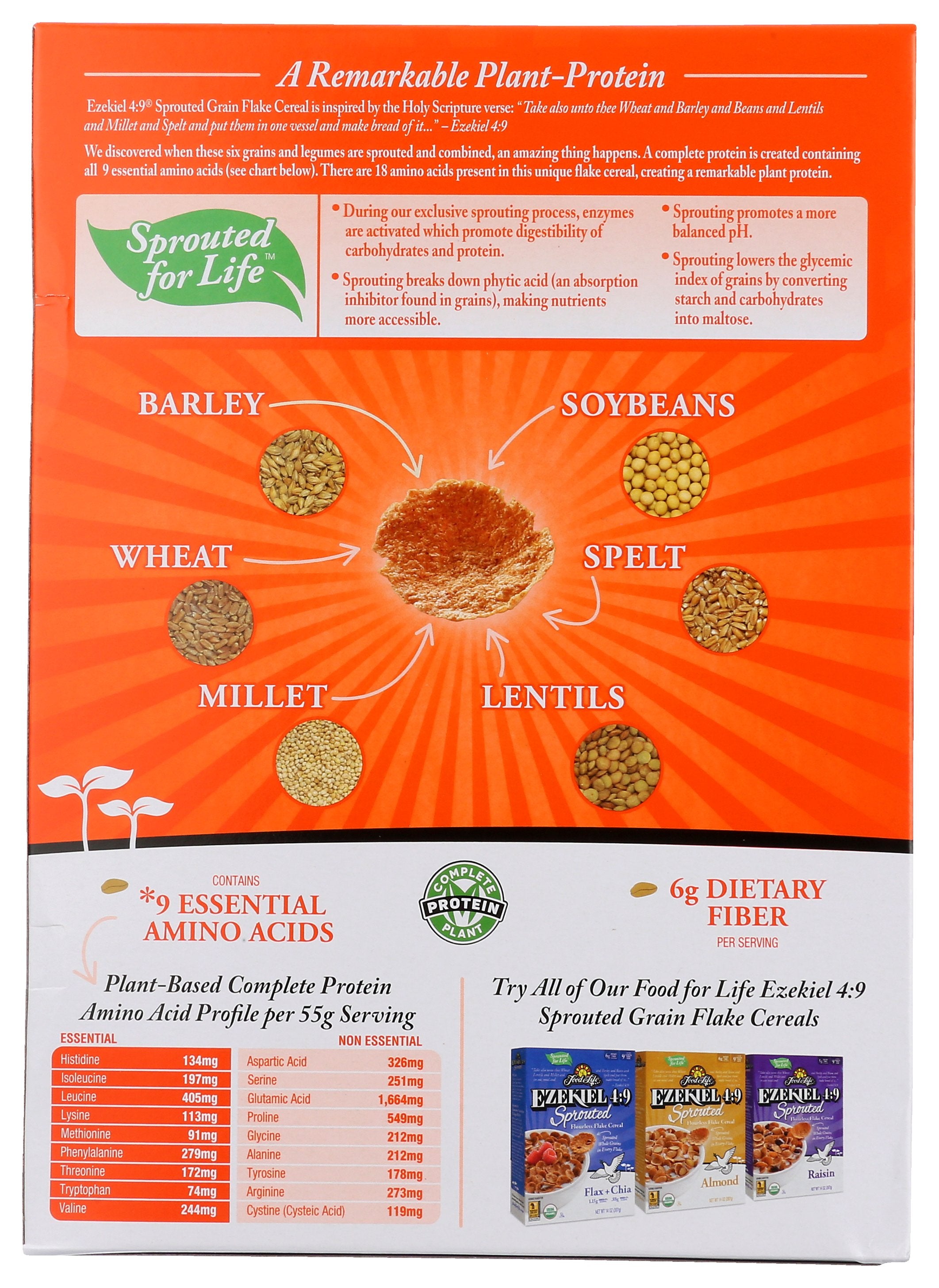 FOOD FOR LIFE CEREAL FLAKED SPRTD ORG - Case of 6