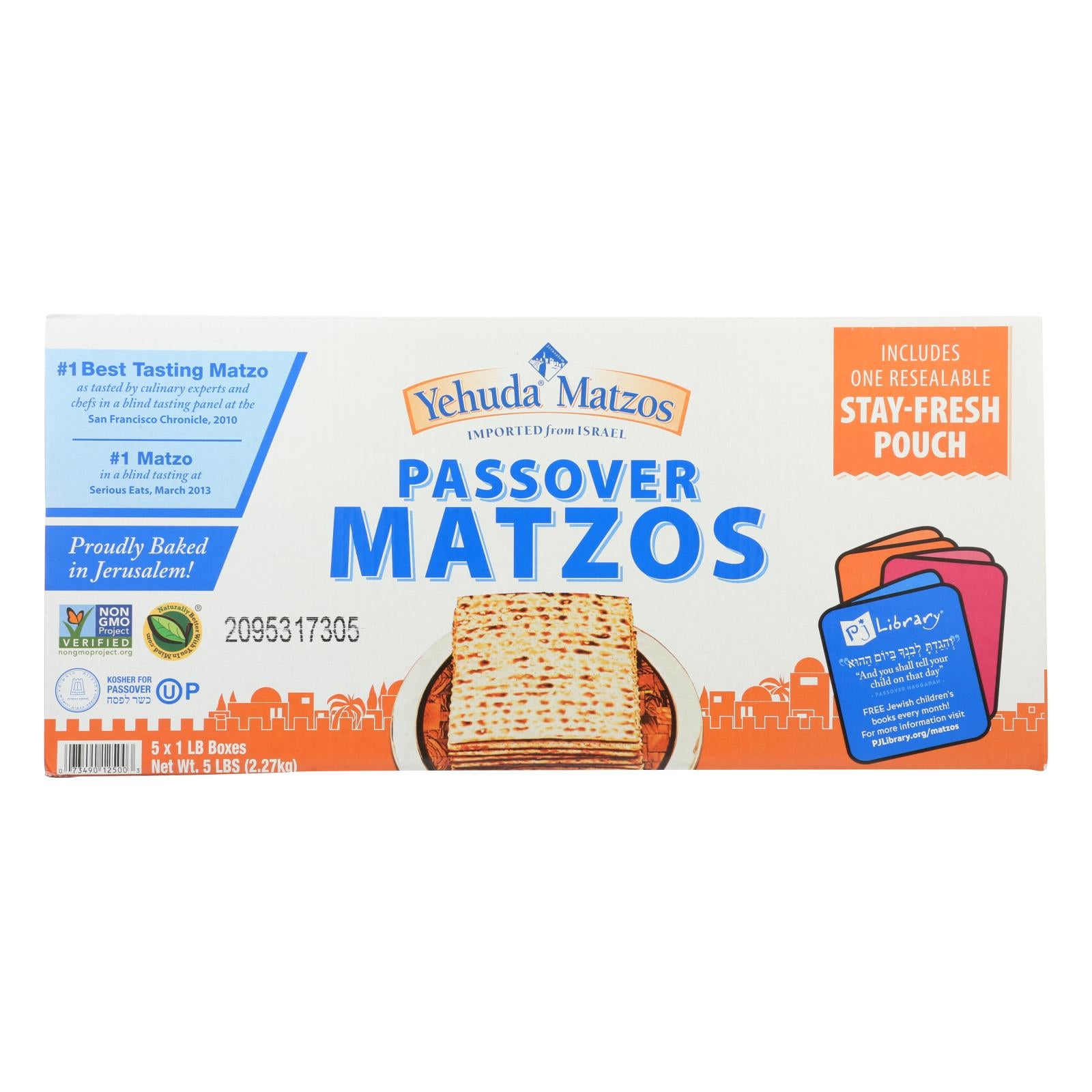 Yehuda Matzo Regular - Passover - Case of 6 - 5 lb.