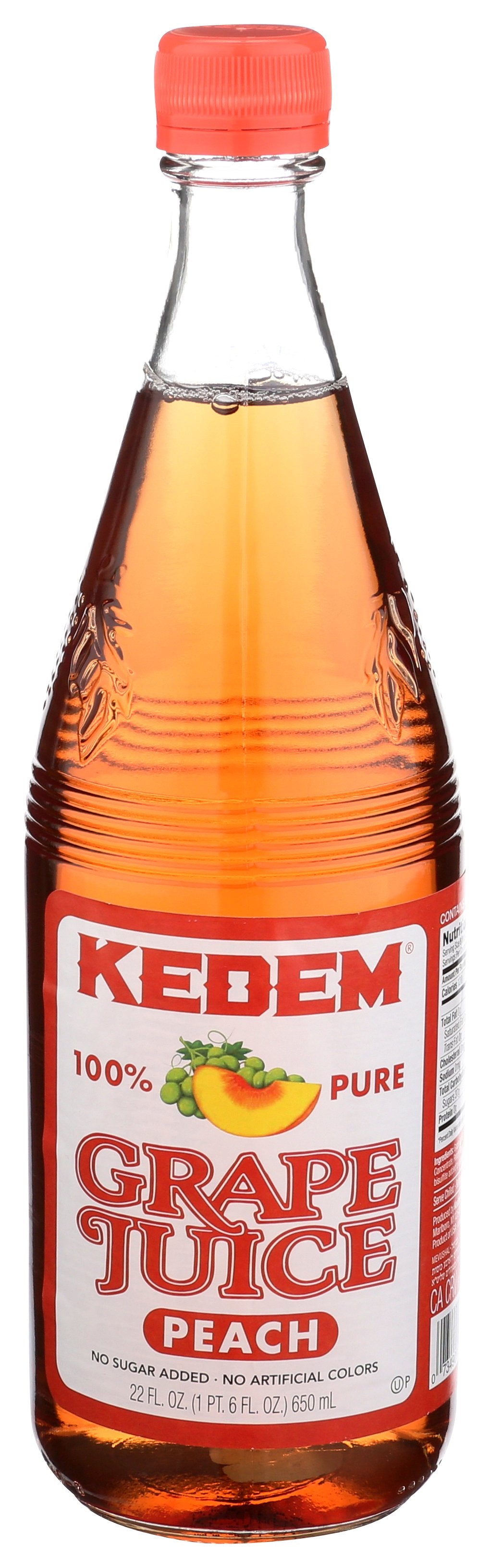 KEDEM JUICE PEACH GRAPE - Case of 6