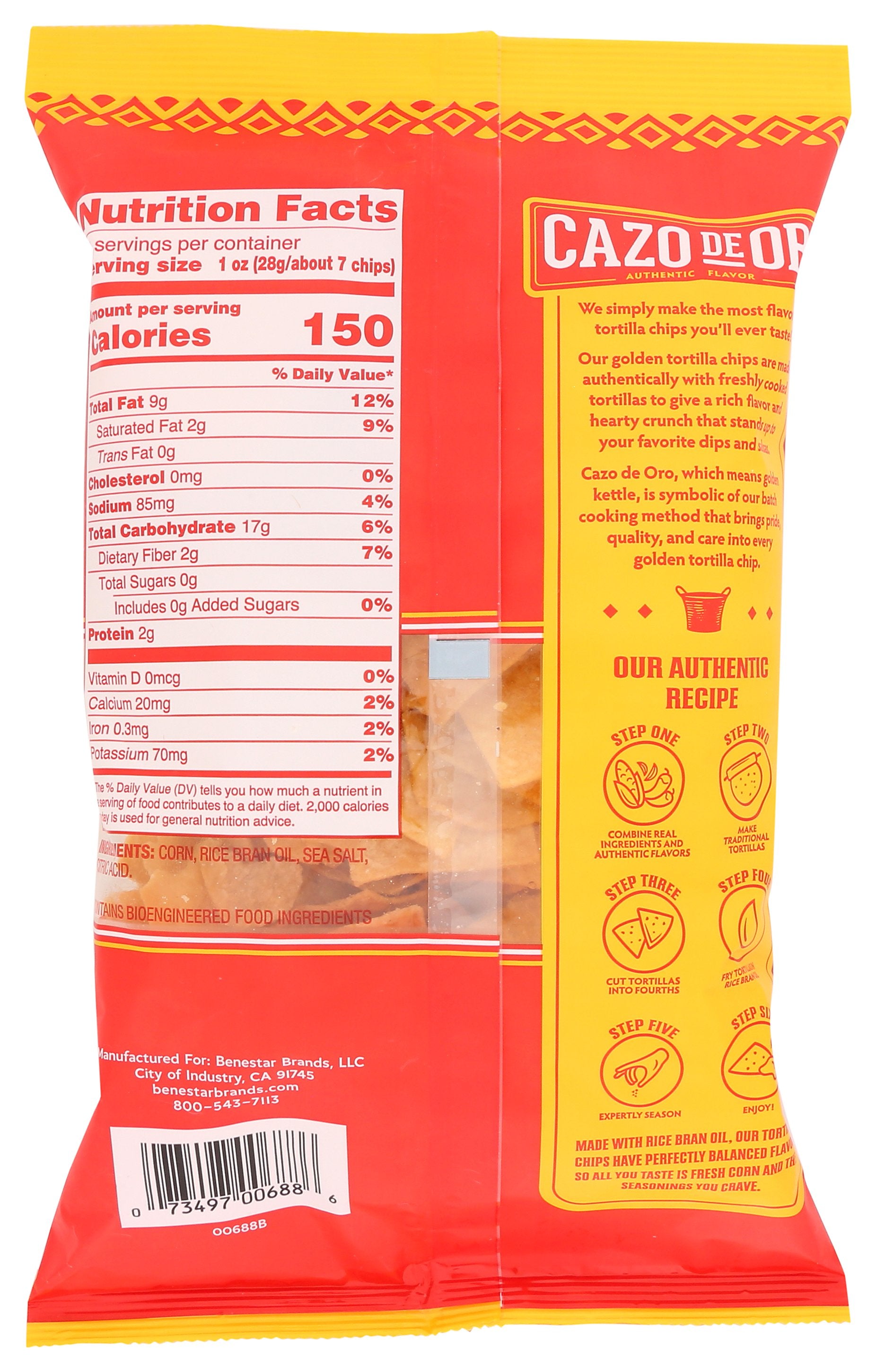 CAZO DE ORO CHIPS TORTILLA ORIGINAL - Case of 9